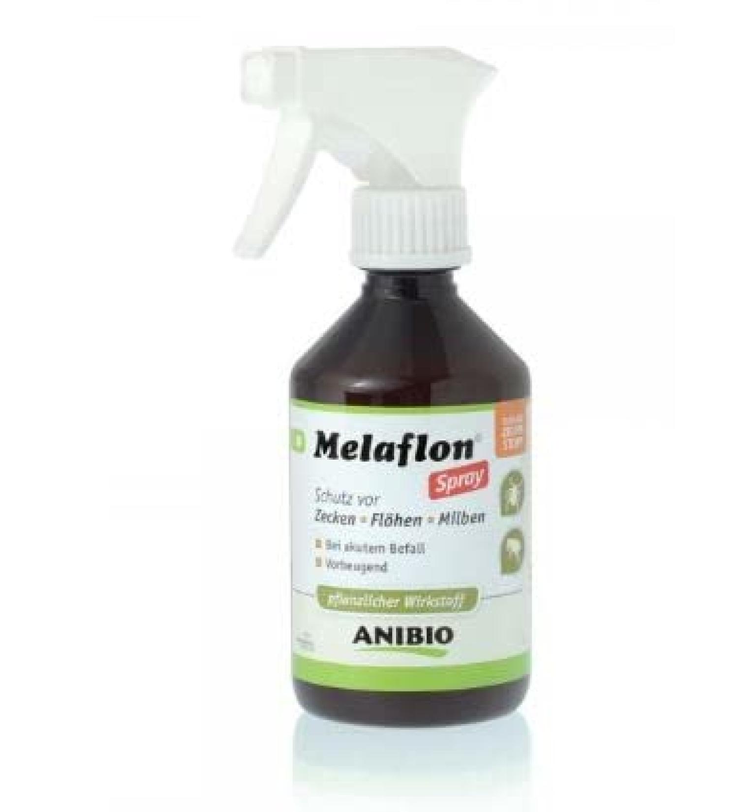 Anibio Melaflon Spray 300 ml against fleas ticks mites vermin protection for dogs & cats