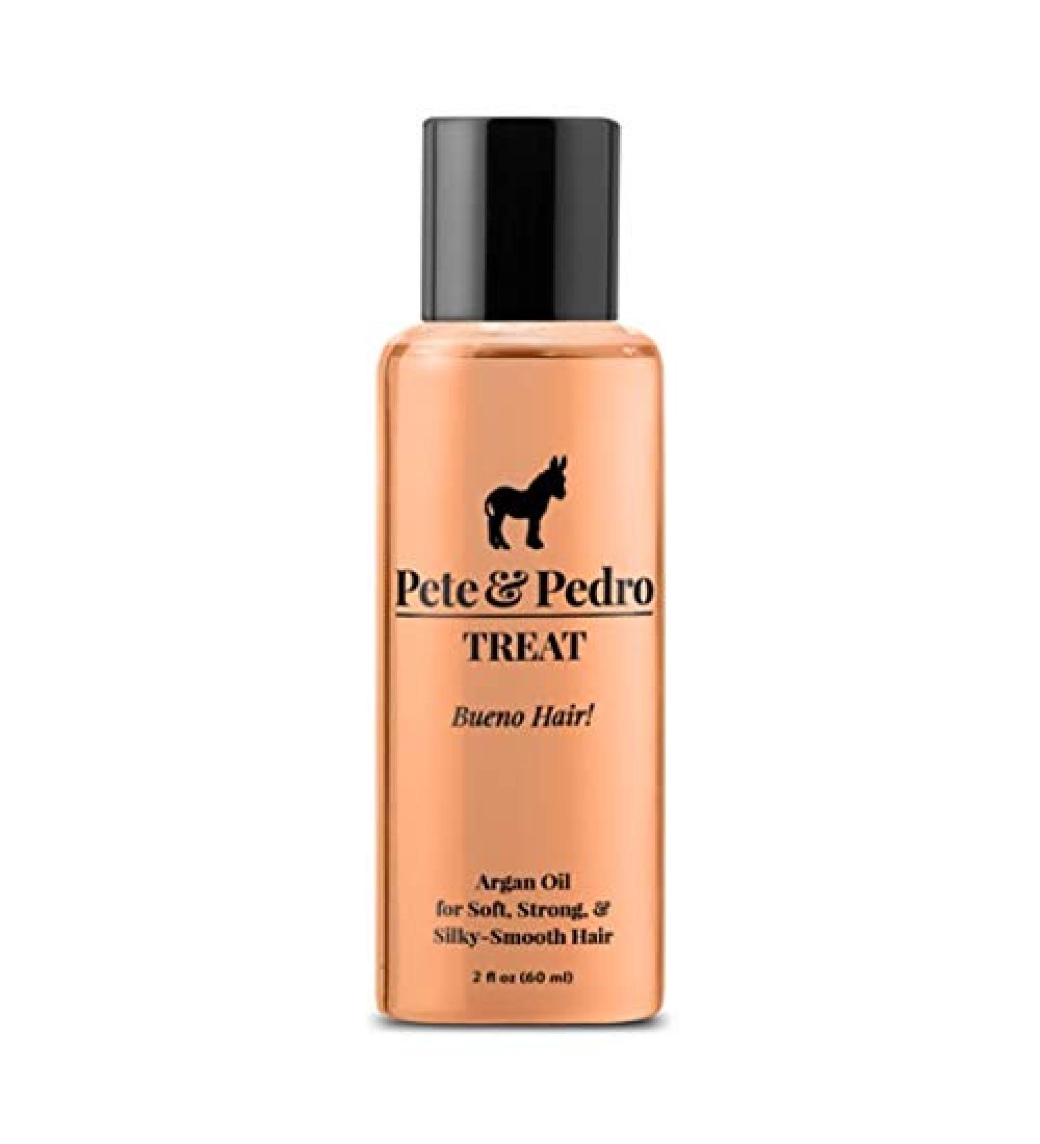 Pete & Pedro TREAT - Argan Oil Hair Treatment 2 oz | Moisturizes & Strengthens for Soft, Frizz-Free Hair | Multi-Purpose Benefits for Dry & Damaged Hair, Skin, Nails & Cuticles | As Seen on Shark Tank - Buy Online on SooperMarket.com
