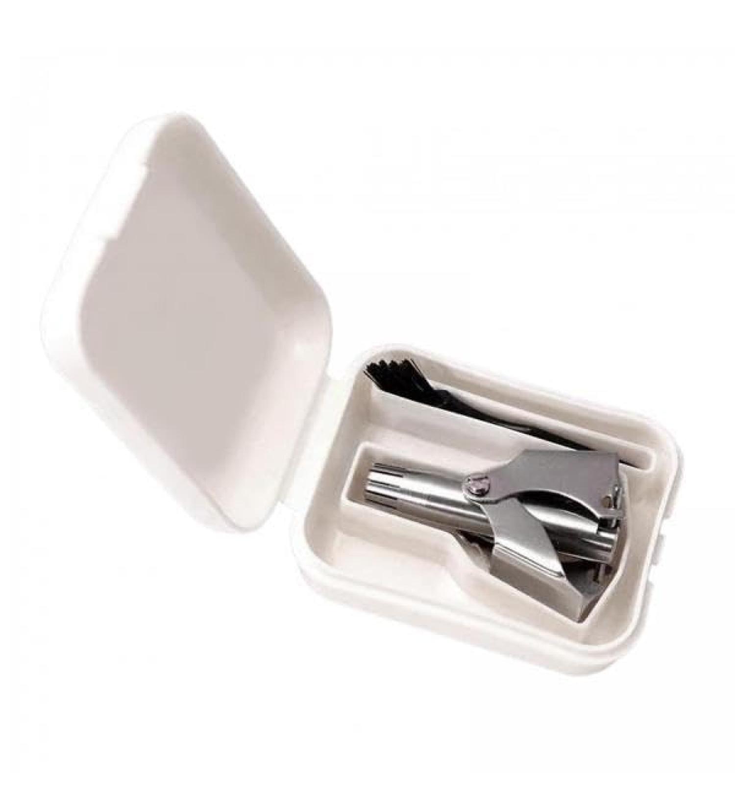 MagiDeal 4x Manual Nose Hair Trimmer Waterproof Nose Hair Removal Tool for Camping | Includes Brush & Travel-Friendly Design - Buy Online on SooperMarket.com