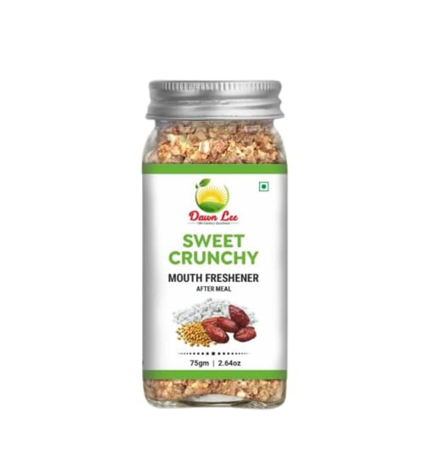 Dawn Lee Sweet Crunchy Mouth Freshener Mukhwas Digestive and Mood Enhancer Low Calorie Fat Instant Relief from Spicy Food Induced Stomach Irritation- 75 Gram - Buy Online on SooperMarket.com