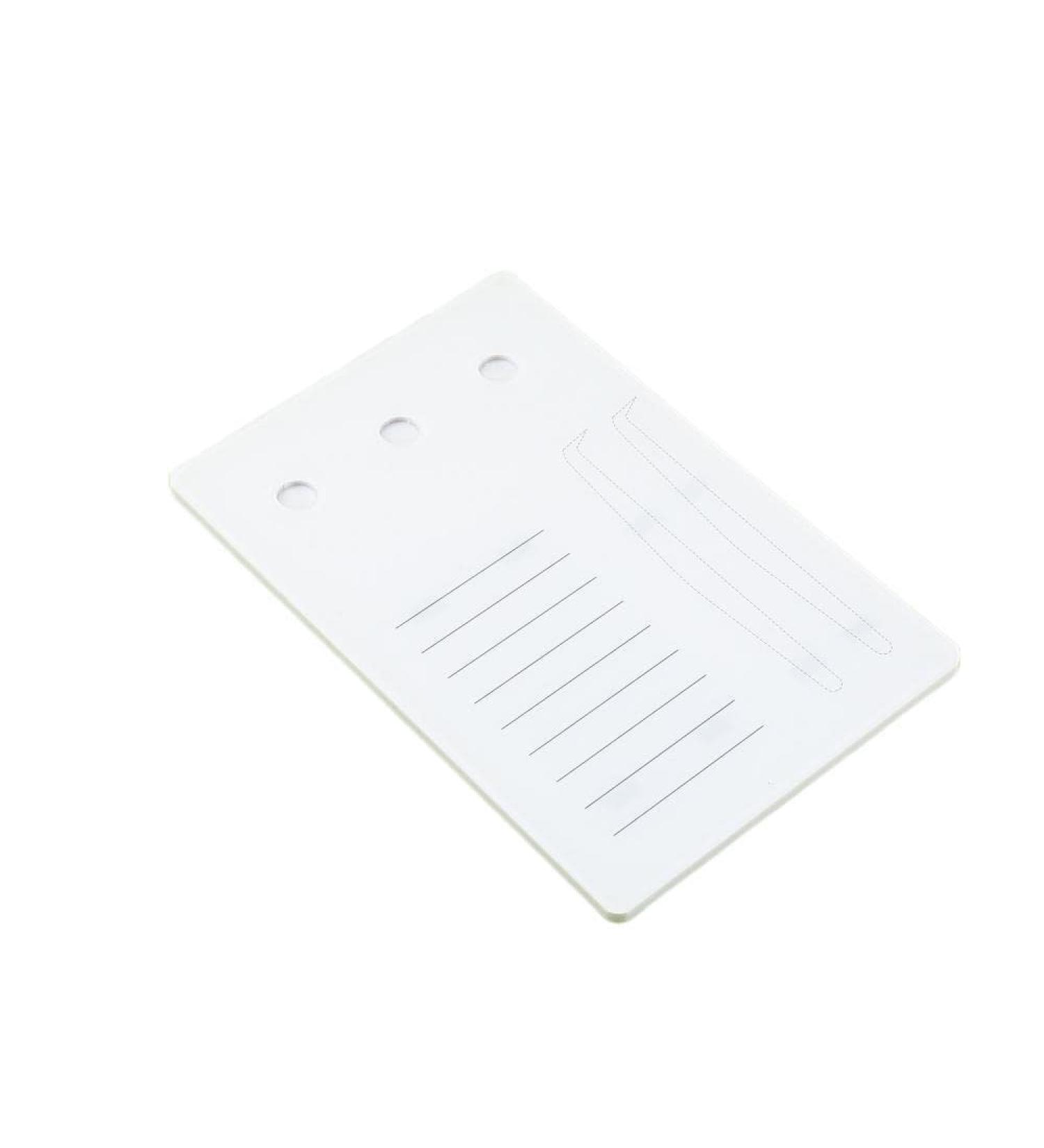 Acrylic Eyelash Extension Palette - Grafting Organizer Pad & Lash Tray for False Eyelashes | Glue & Tweezers Holder (White L - Buy Online on SooperMarket.com