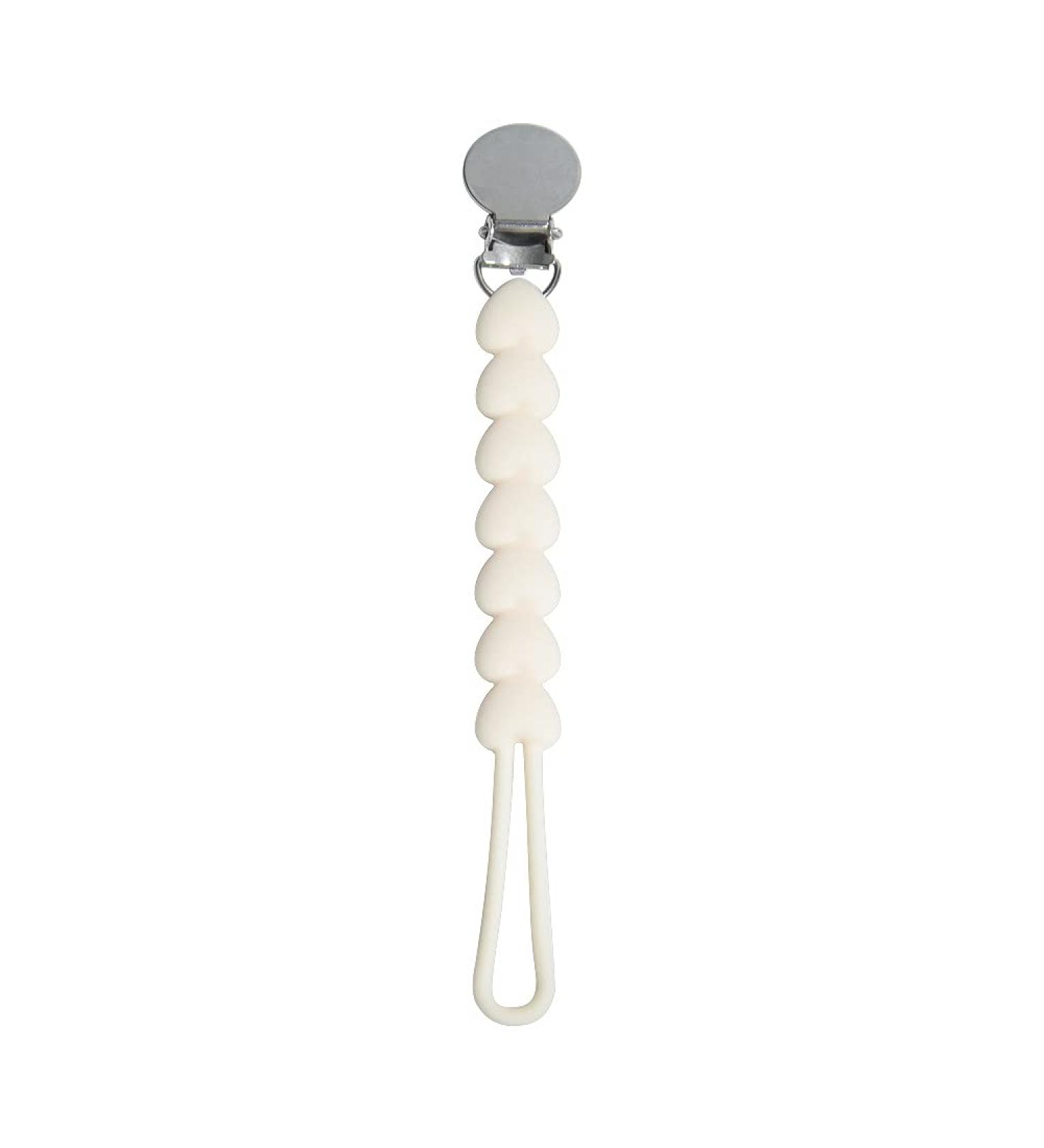 JIANIAO Silicone Pacifier Clip - One-Piece Beaded Design, 100% Silicone Strap for Pacifiers, Teethers & Toys - Buy Online on SooperMarket.com