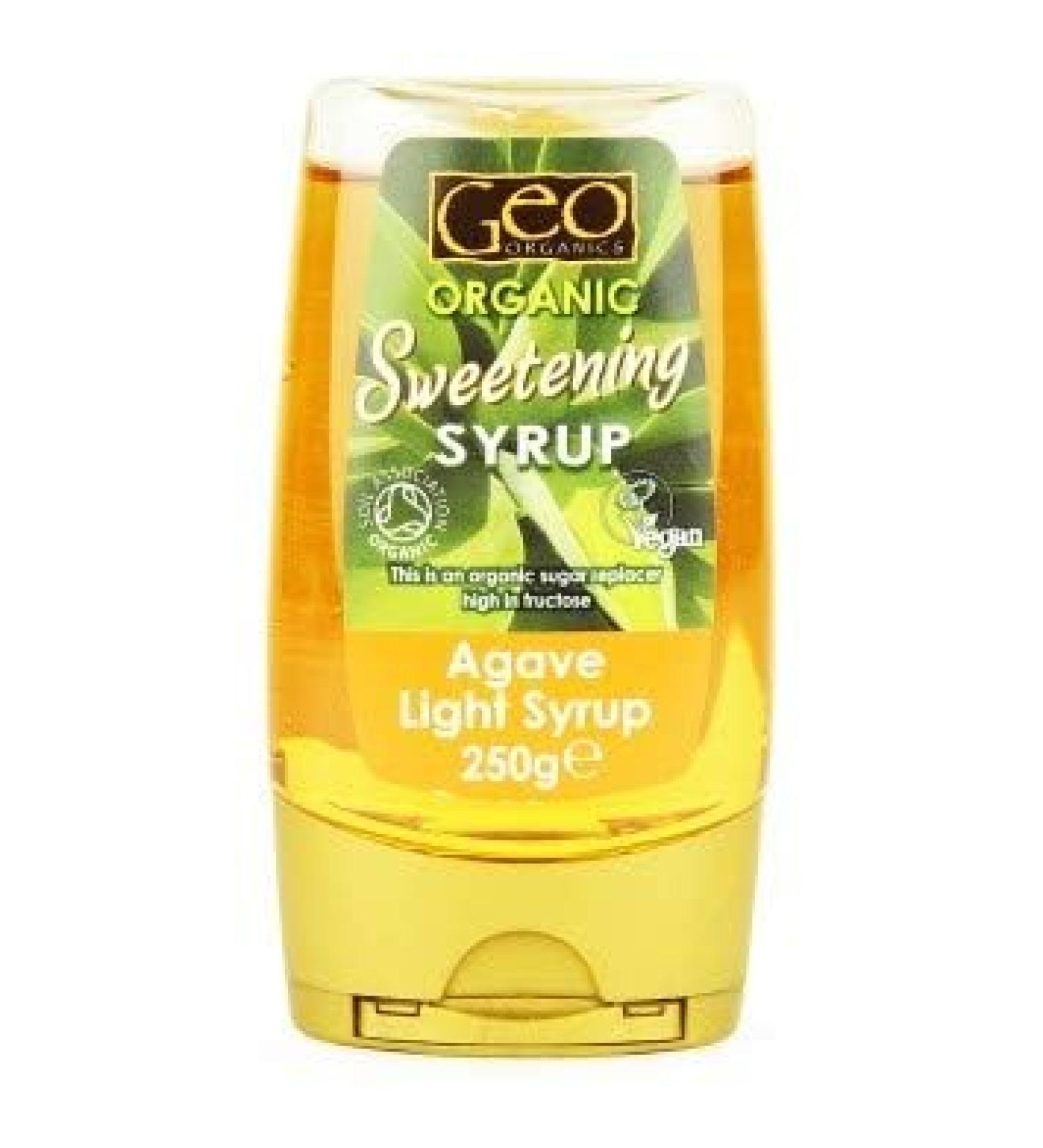 Geo Organics Sweetening Light Agave Syrup Light Agave Syrup 83.33 ml (Pack of 3)