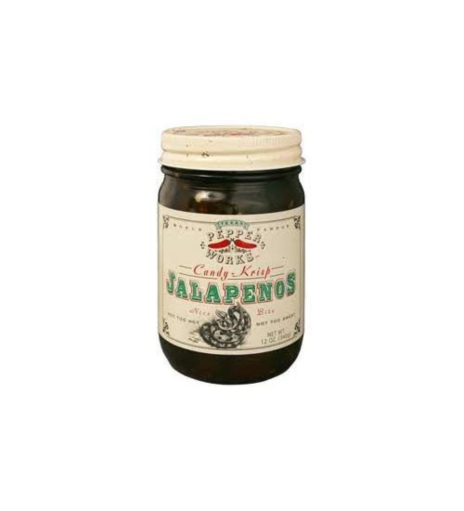 Texas Pepper Works Krisp Jalapenos Candy, 12-Ounce (Pack of 3)
