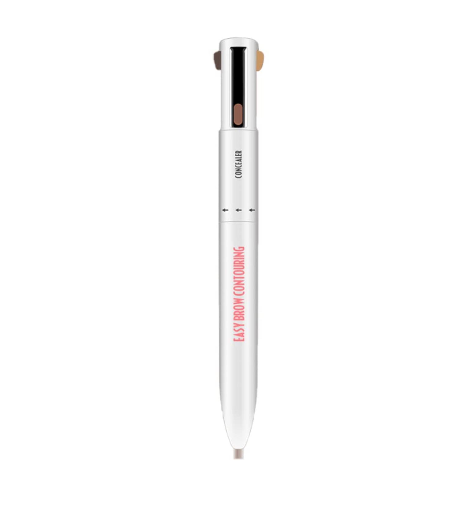 Brow Pen Eyebrow Contour Pen 4 in 1 Long Lasting Rotate Defining Highlighting Brow Pencil Black Brown - Buy Online on SooperMarket.com