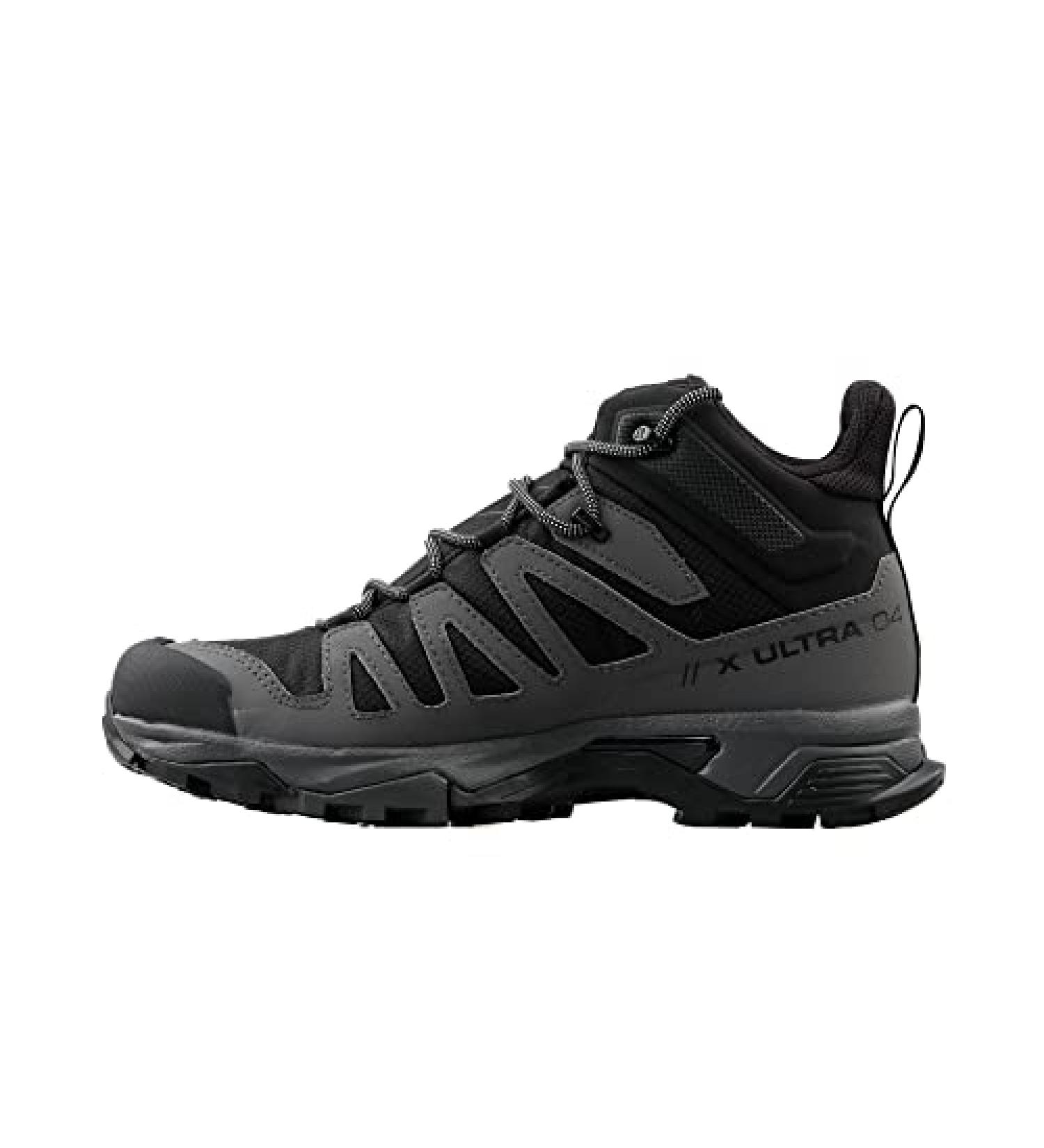 Salomon Men's X Ultra 4 Mid Gore-tex Hiking Boots 12 - Black/Magnet/Pearl Blue | Waterproof Outdoor Shoes - Buy Online on SooperMarket.com