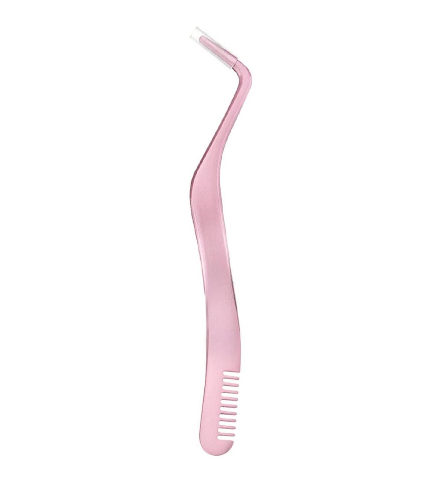 FOMIYES Eyelash Tweezers with Comb Eyelash Tweezers for False Lashes Ergonomic Eyelash Tool Convenient Eyelash Tweezer Eyelash Mascara Pink Miss Stainless Steel Belt Major - Buy Online on SooperMarket.com