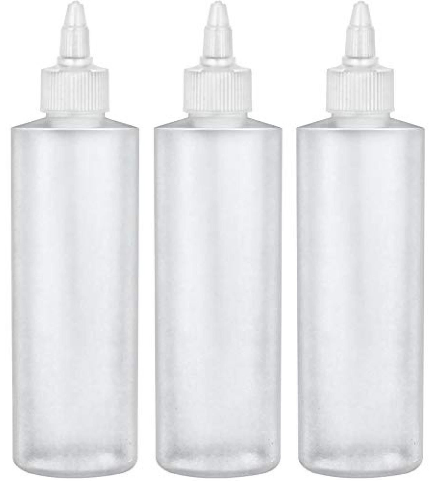 BRIGHTFROM Twist Top Applicator Bottles 8 oz - Pack of 3 | Refillable & Leak Proof Hair Coloring Plastic Bottles - Buy Online on SooperMarket.com