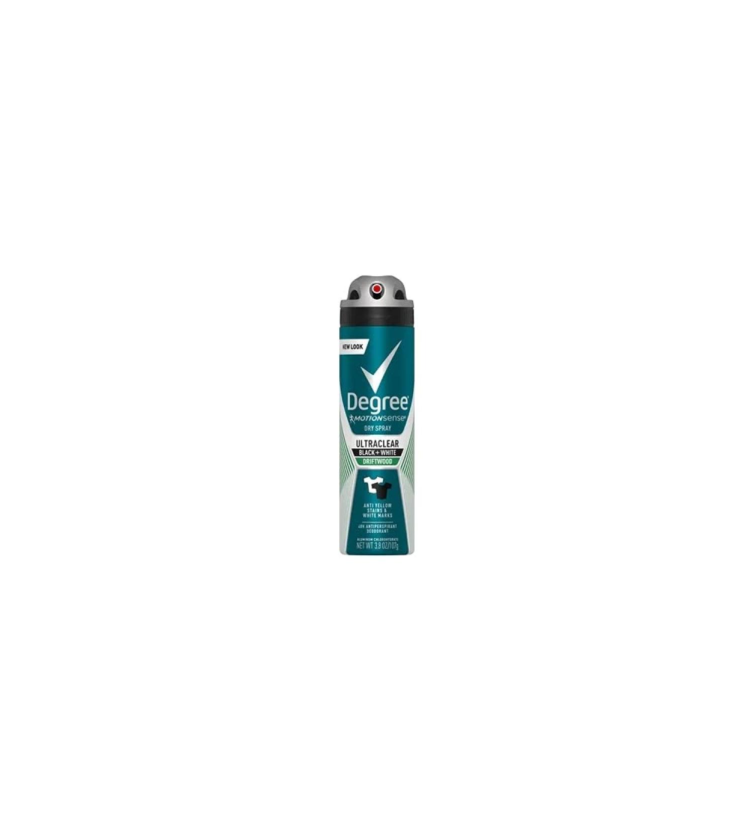 Degree Men Ultraclear Black + White Driftwood Antiperspirant Deodorant Dry Spray 3.8 Ounce