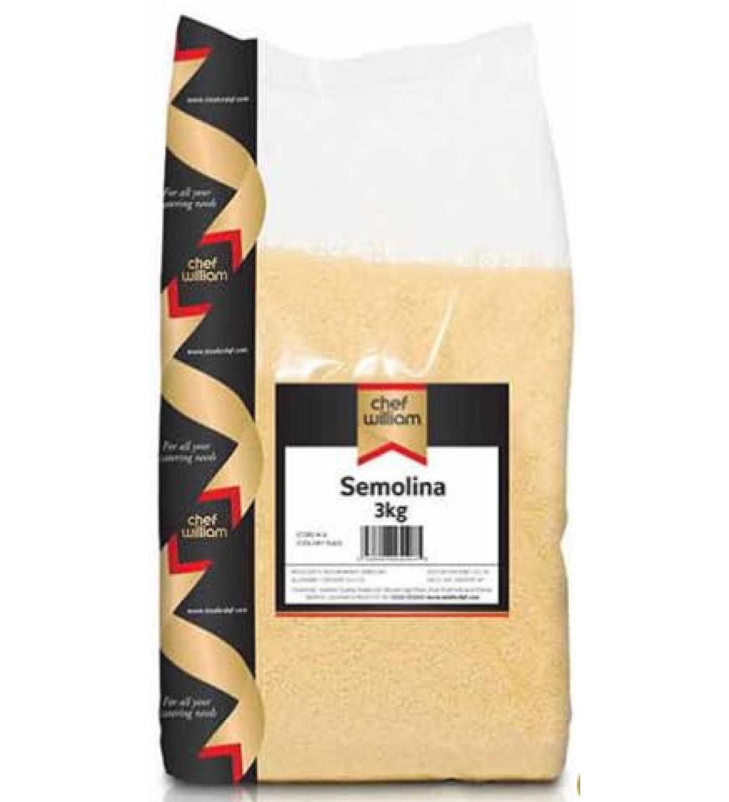 Chef William Semolina 3kg (Pack of 4)