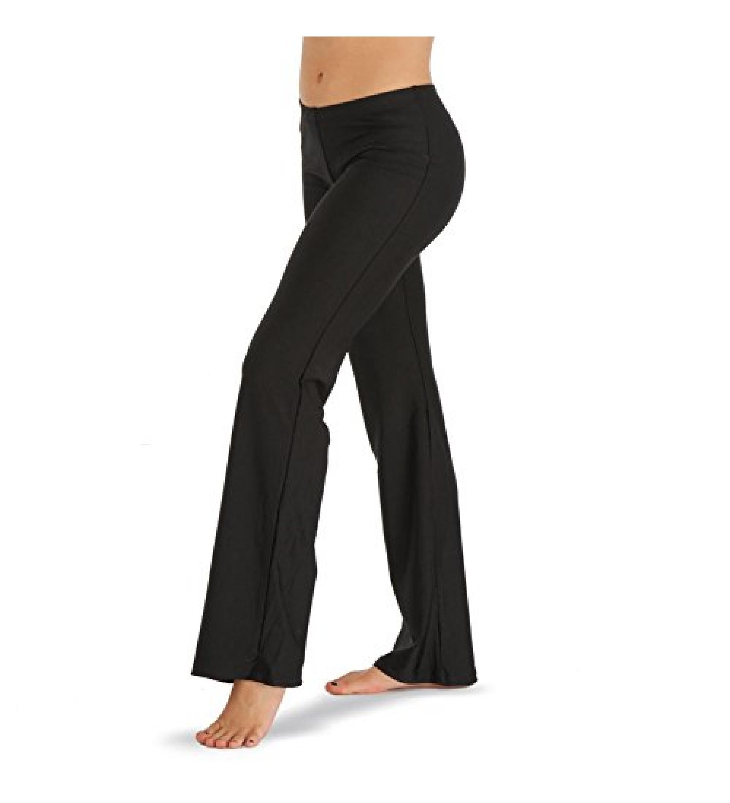 Alexandra Collection Youth Black Tricot Jazz Pants - Athletic Flare Bootcut Pant (Size 14) - Buy Online on SooperMarket.com