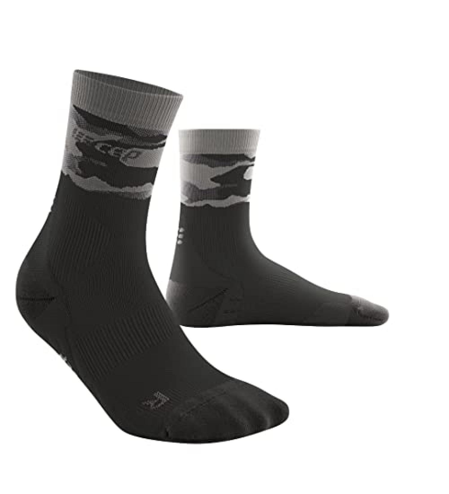 CEP Women's Crew Cut Running Socks - Mid Cut Black/Grey Camocloud (3 Pack) - Buy Online on SooperMarket.com