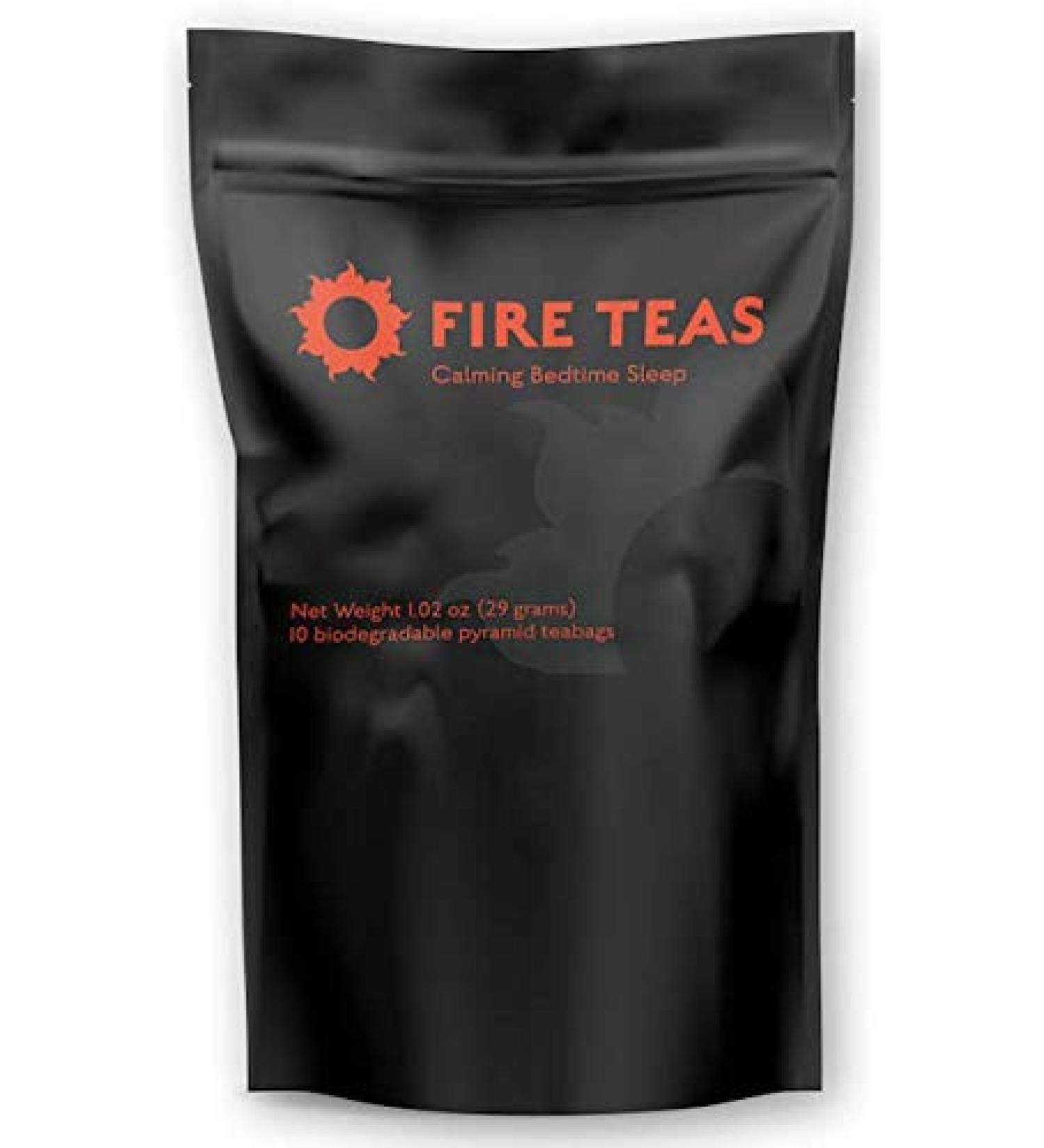 Organic Fire Tea for Deep Sleep | Valerian Root, Chamomile, Lemongrass | Natural Bedtime Herbal Blend for Night Cleanse & Relaxation - Buy Online on SooperMarket.com