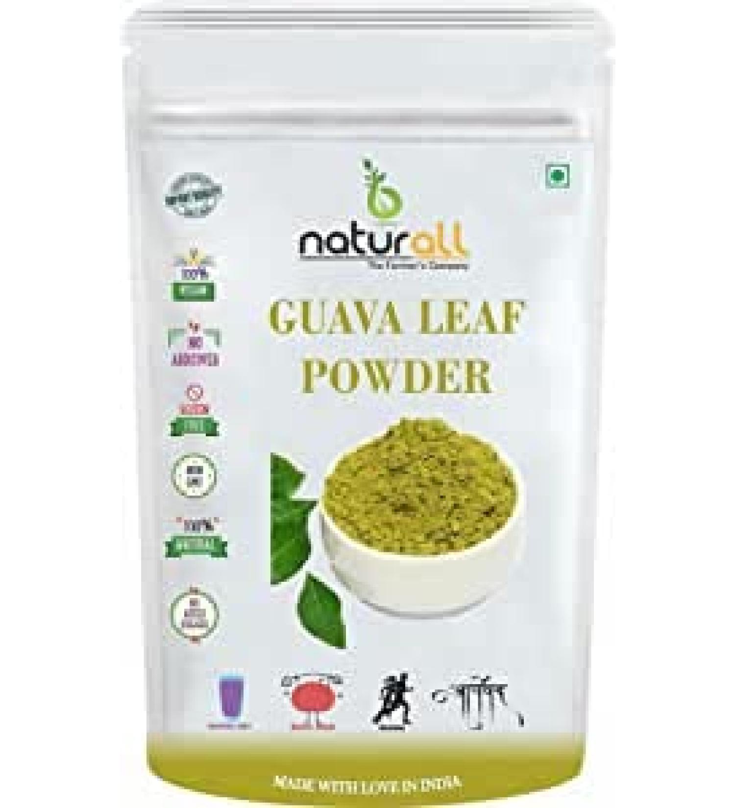 SHN Guava leaves Powder| Psidium Guajava | Guava leaf | Amrood Patti Powder - 100 GM By B Naturall