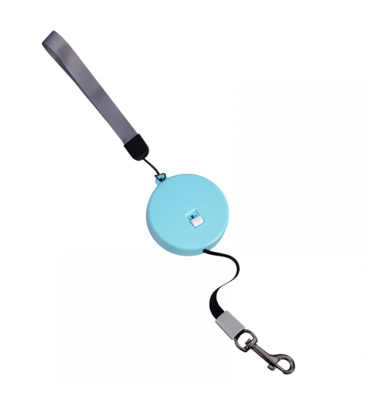 Shop Mini Inserable Dog Roller Leash 3m - Automatic Reflective Rope for Small Dogs & Cats in Turquoise | International Shipping Available - Buy Online on SooperMarket.com