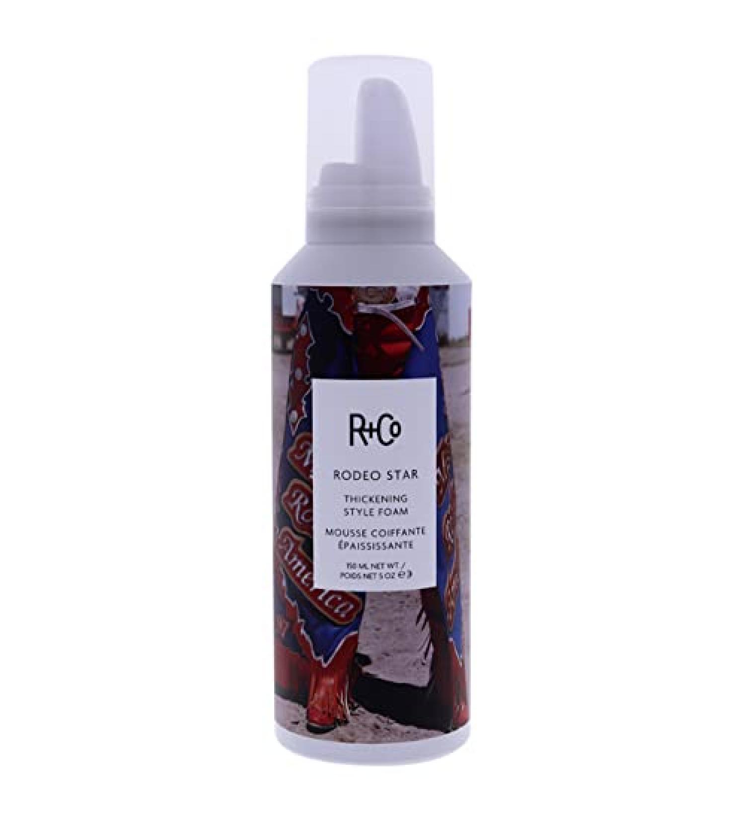 R+Co Rodeo Star Thickening Foam, Adds Dramatic Volume to Fine to Medium Hair 5 Ounce (Pack of 1)