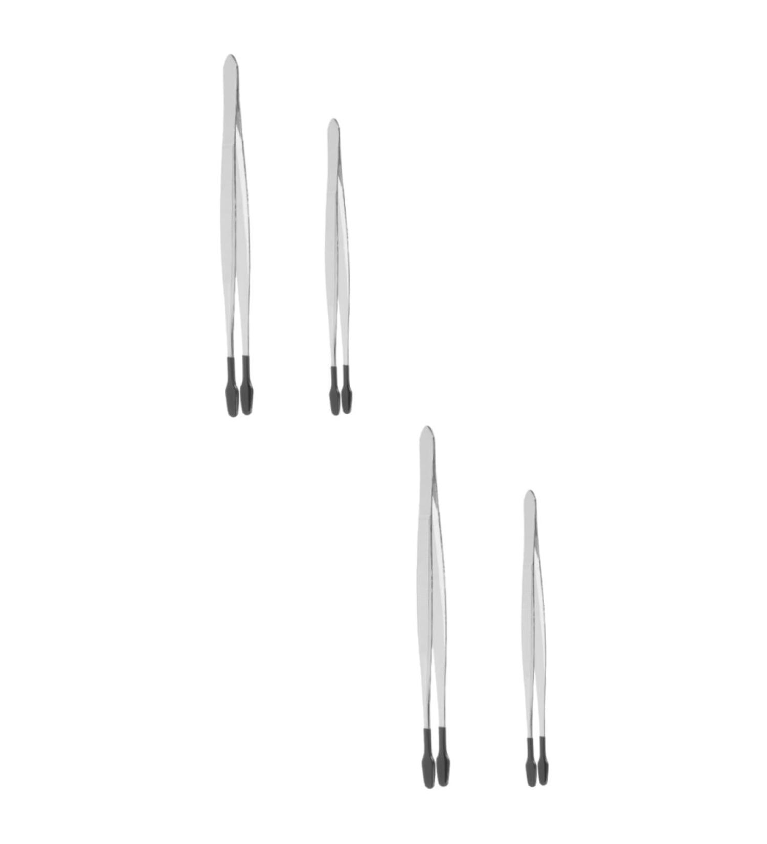 Magiclulu 4-Piece Stamp Clip Brow Tool Set - Stainless Steel Jewelry Tongs Tweezers & Pincer for Jewelry Making | Handicrafts Martensitic - Shop Now! - Buy Online on SooperMarket.com
