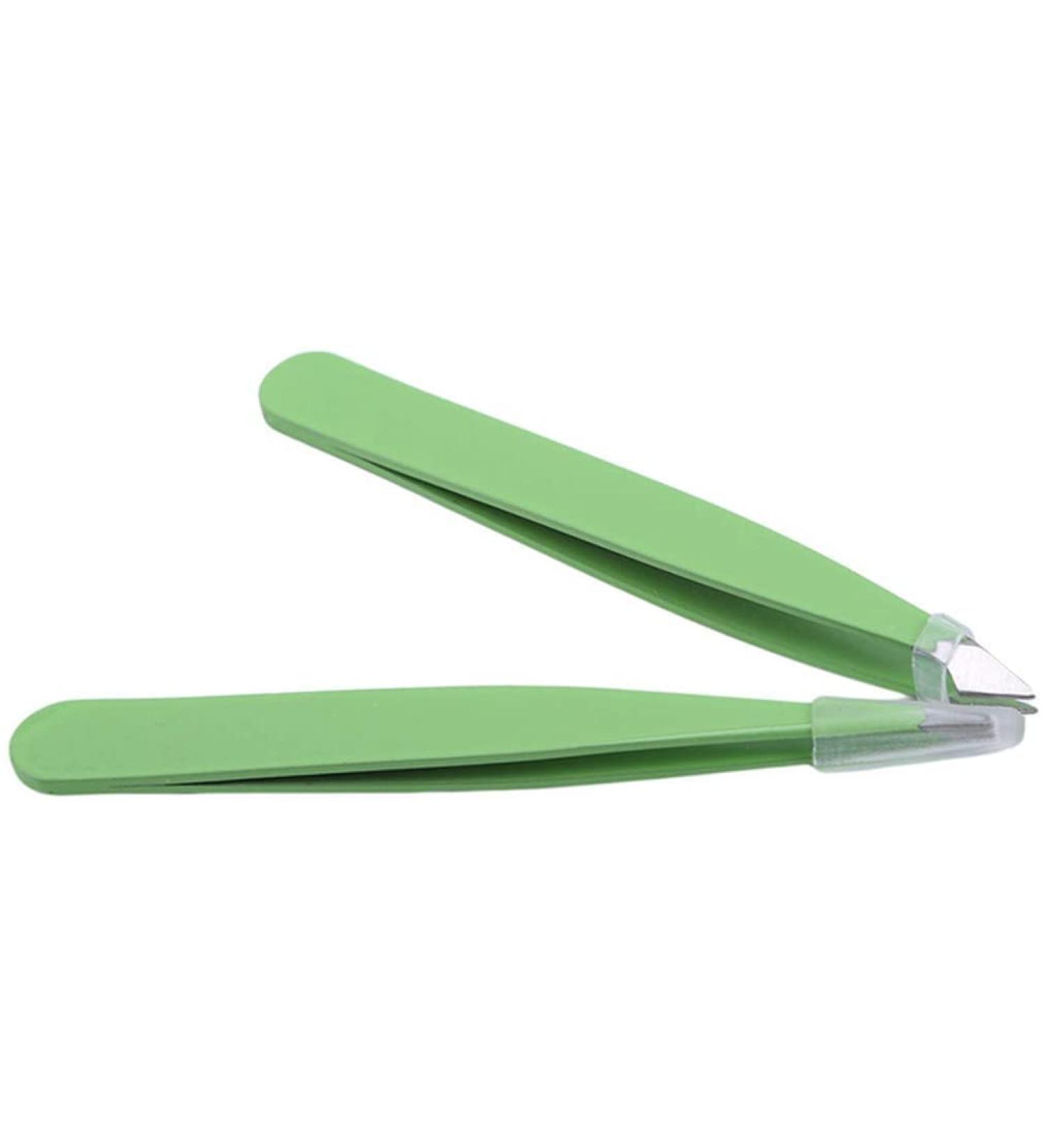 2-Pack Precision Eyebrow Tweezers - Stainless Steel Pointed & Sloping - Ideal for Ingrown Hair & Plucking - Essential Beauty Tool for Men & Women - Buy Online on SooperMarket.com