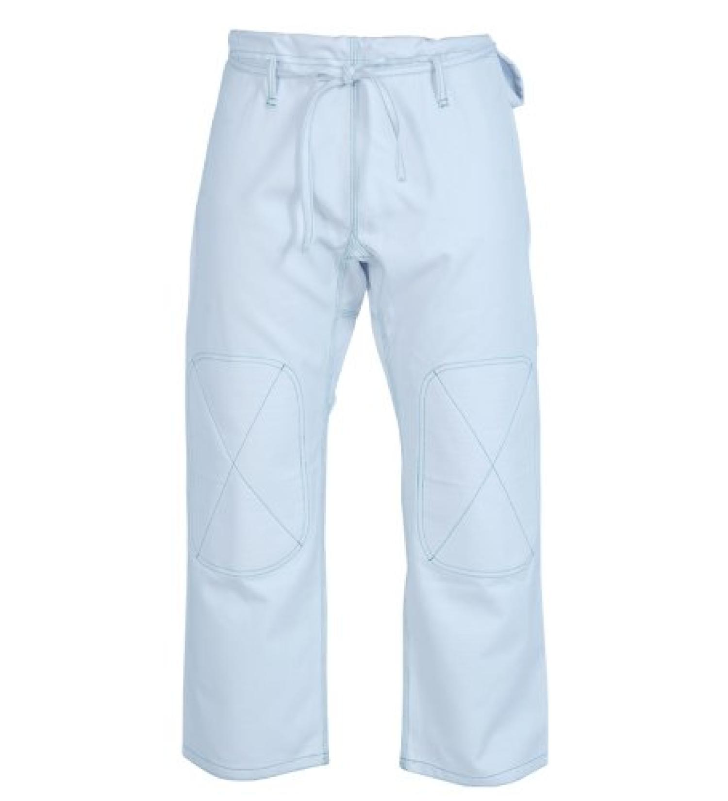 Woldorf USA Brazilian Jiu Jitsu BJJ Pants White Cotton Heavy Size 8-A6 Gym Equipment Grappling Pants, Kickboxing Pants, Fighting Pants, Muay Thai Training Pants