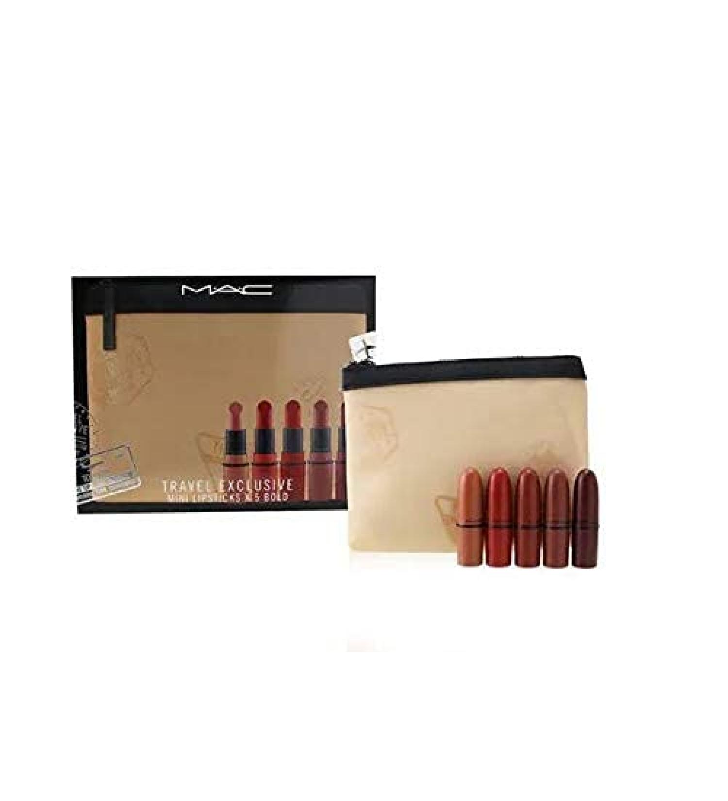 MAC Mini Lipsticks Set of 5 - Bold Shades | Long-Lasting Formula - Buy Online on SooperMarket.com