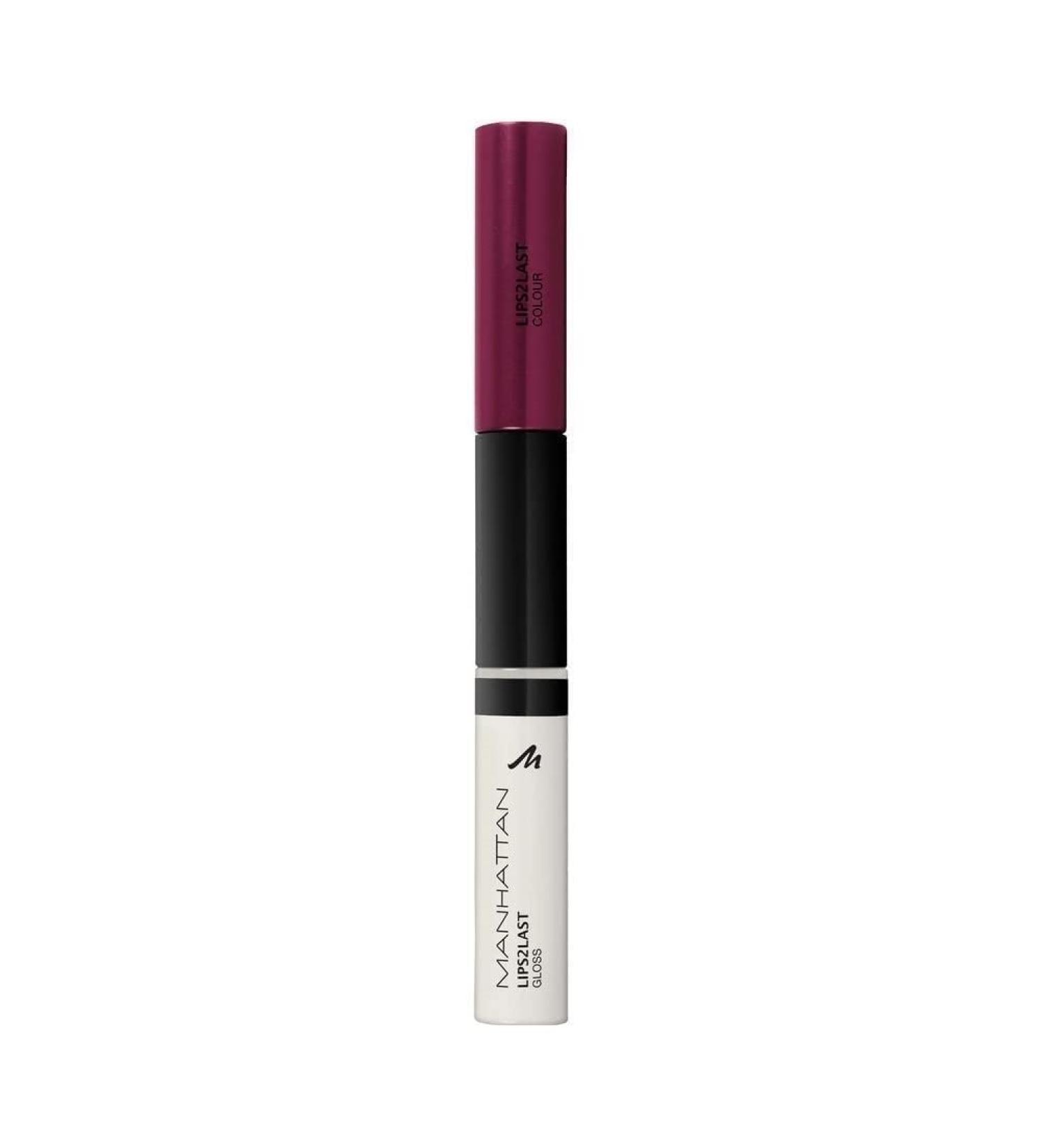 Buy Manhattan Lips2Last Colour & Gloss - Soft Berry 56Q | Long-lasting Lip Colour & Gloss in One - 8ml - Buy Online on SooperMarket.com