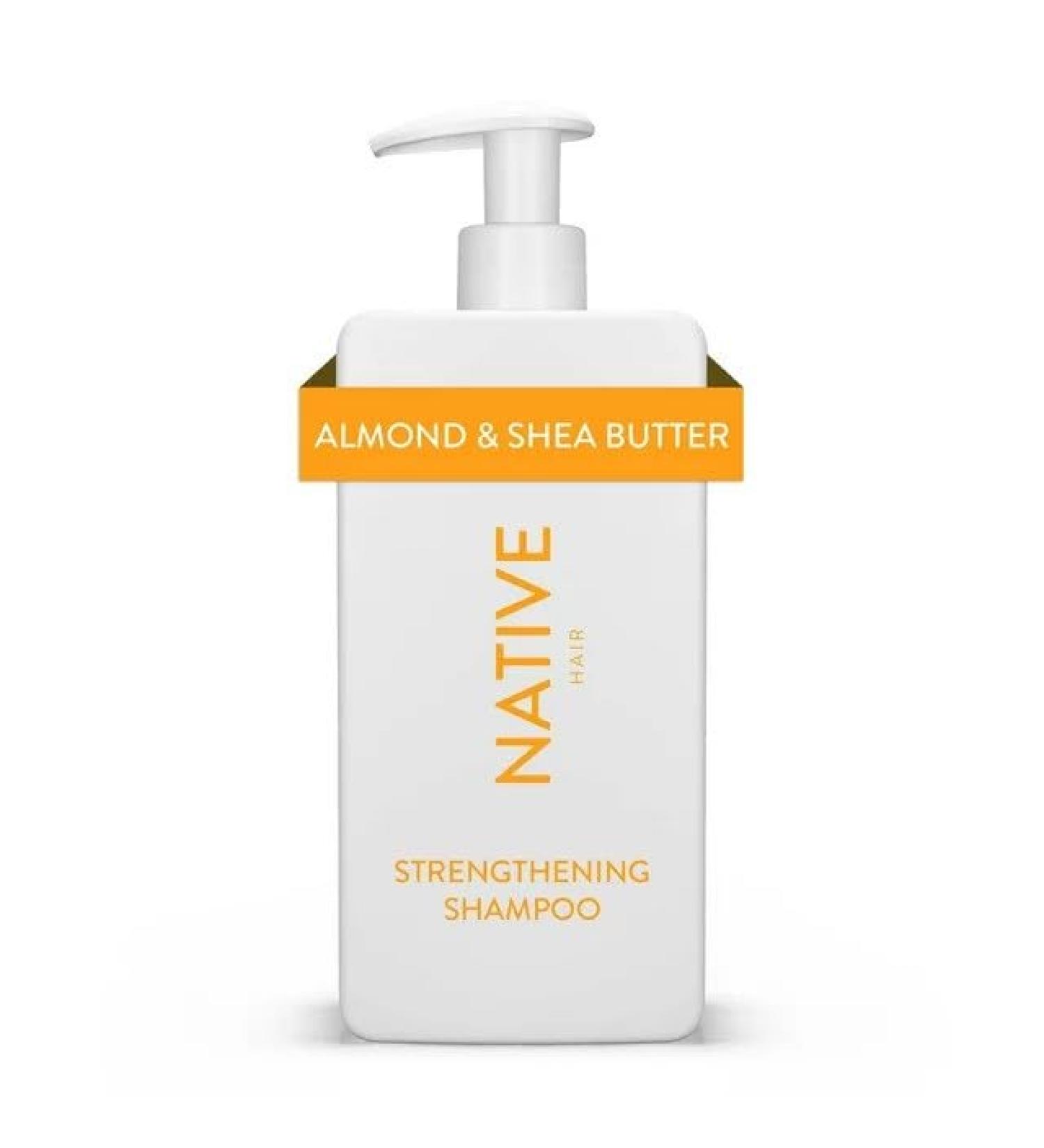 Buy Native Strengthening Shampoo - Almond & Shea Butter Sulfate & Paraben Free 16.5 oz | International Shipping Available - Buy Online on SooperMarket.com