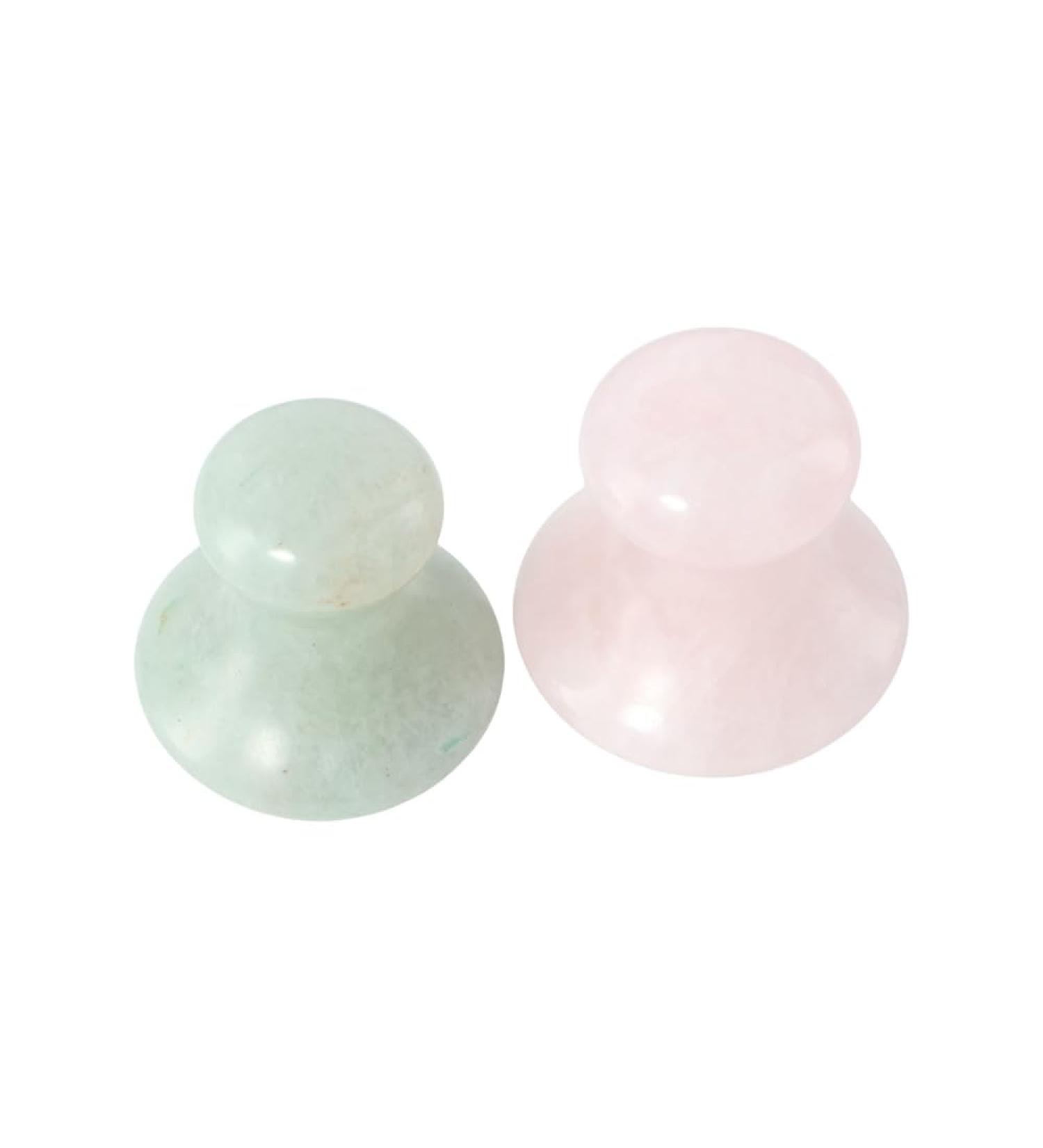 Vctitil Gua Sha Board & Mushroom Roller - Premium Skin Care Face Tools for Eyes & Neck | Pink & Green Options - Buy Online on SooperMarket.com
