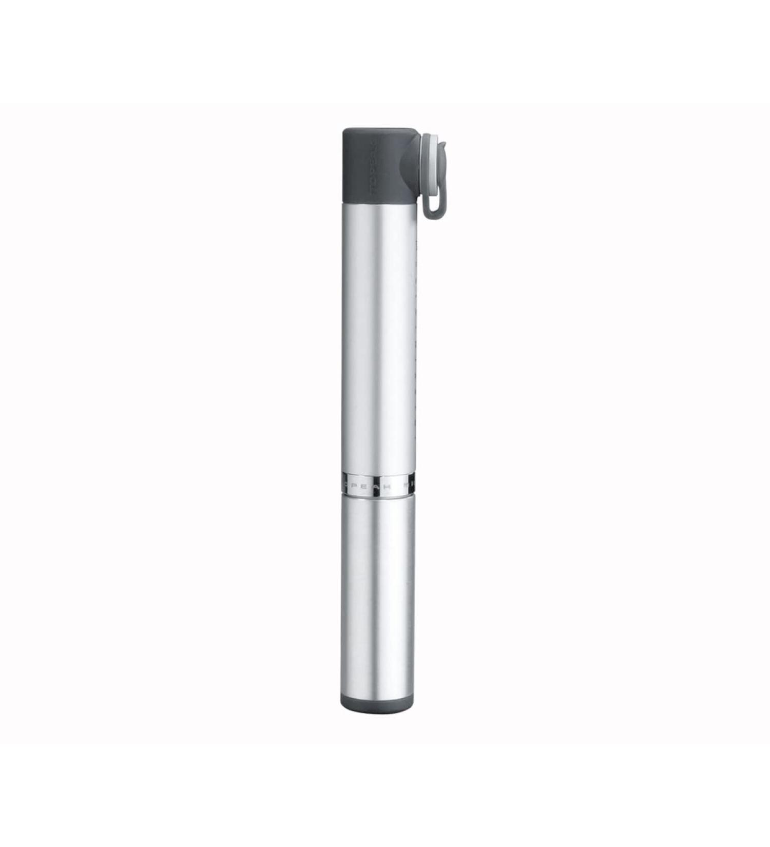Topeak Micro Rocket AL MasterBlaster Aluminum Bike Pump - Silver | 16 x 2.4 x 2.1 cm dimensions - Buy Online on SooperMarket.com