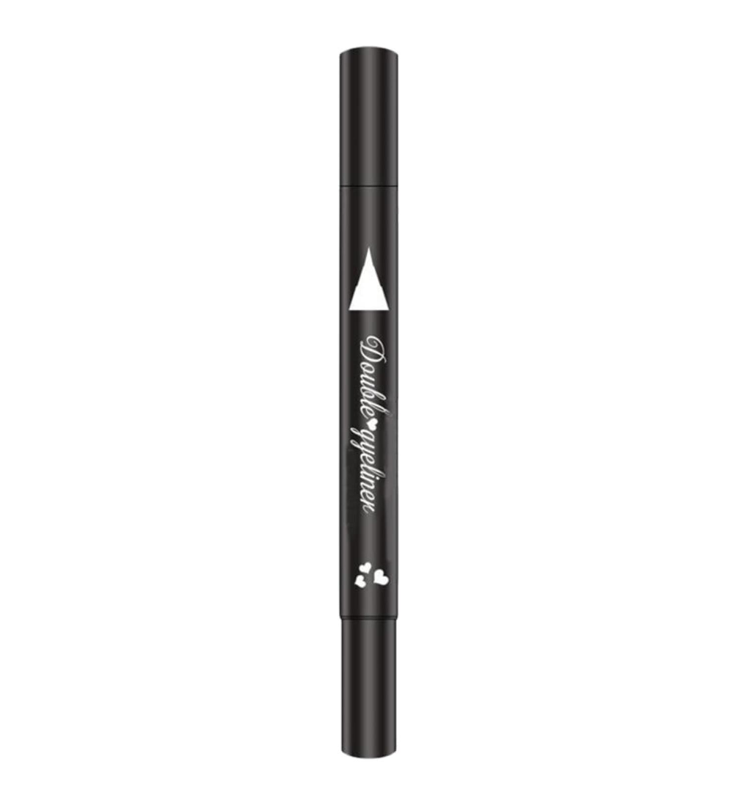 Eyeliner Stamp 2 in 1 Double-Head Waterproof Liquid Eyeliner Pen Make-Up Tool Black Heart Liquid Eyeliner - Buy Online on SooperMarket.com