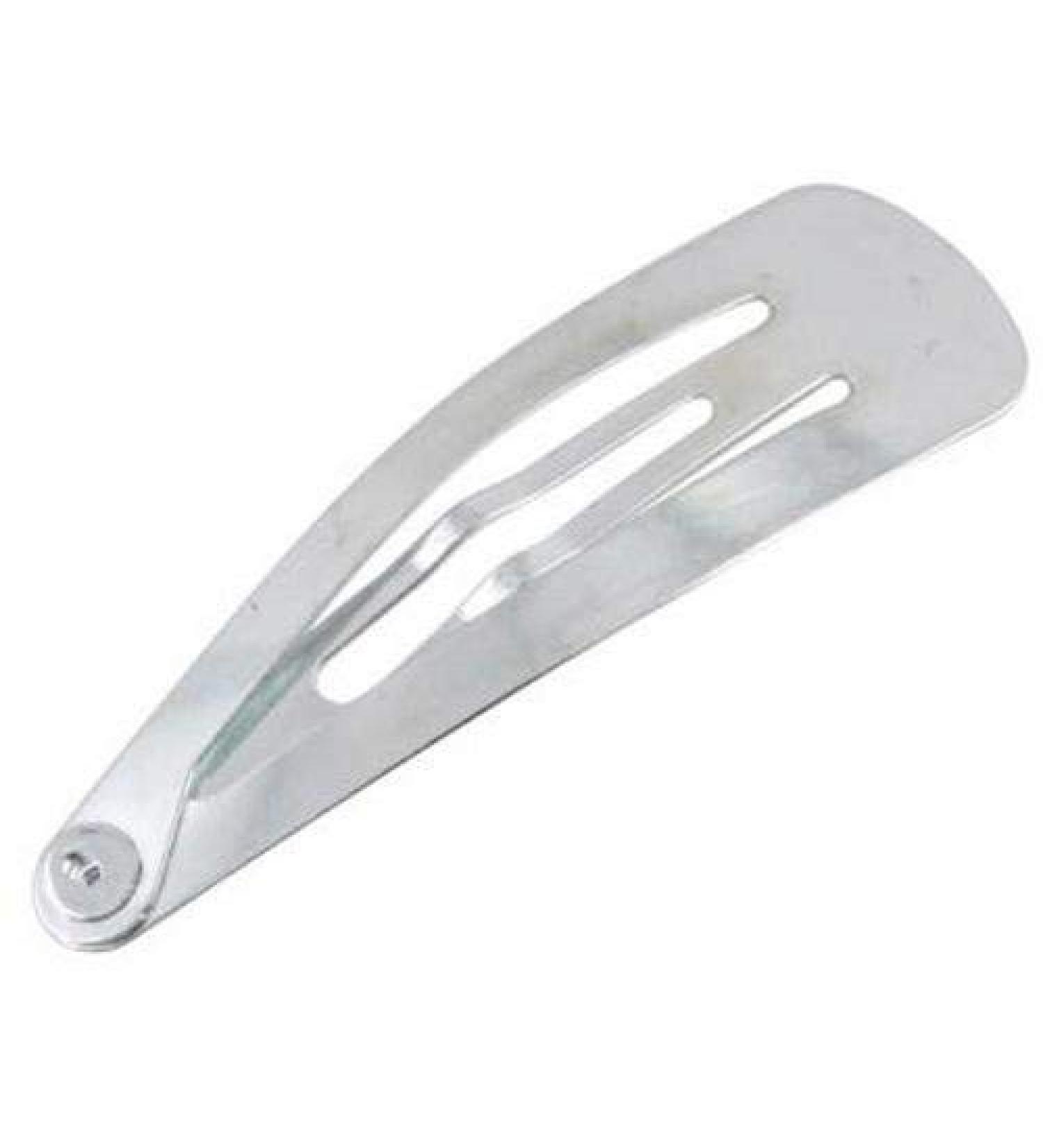 10Pcs Silver Girls Trendy Snap DIY Hair Clips Claw Barrette Pin Holder Bow Comfortable and Environmentally Nice Processed