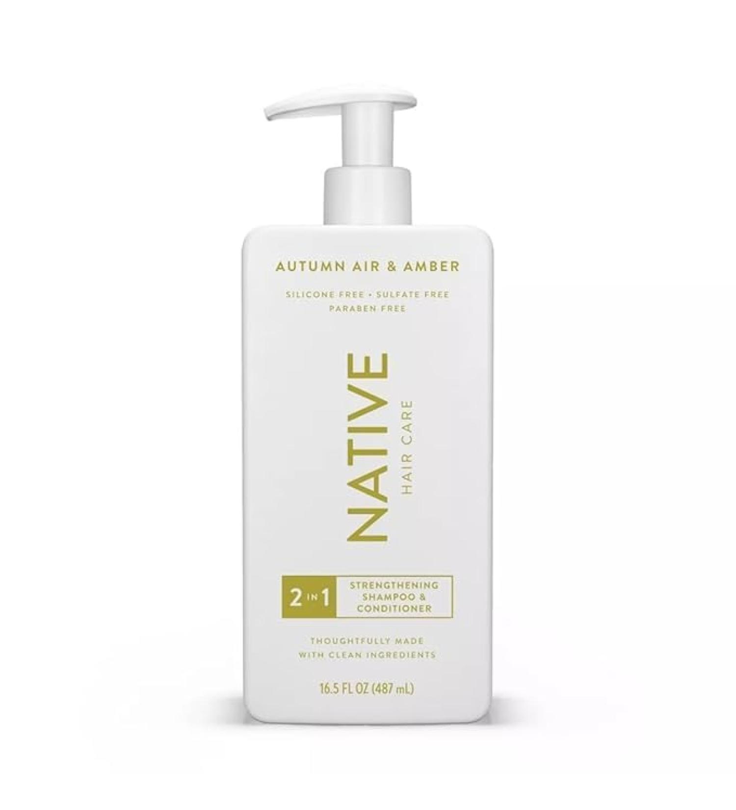 Native Autumn Air and Amber - 2-in-1 Shampoo and Conditioner - 16.5oz Beige
