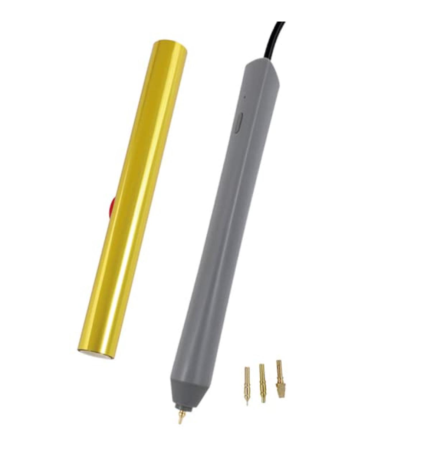 SUNMAIO Heat Foil Pens with 4 Size Metal Tips & 1pc Heat Activated Foil Roll Sets for Card Making Scrapbooking Tools All in One Kits Drawing Pen USB Powered DC5V Foil Quill Starter Kits  Gray - Buy Online on SooperMarket.com