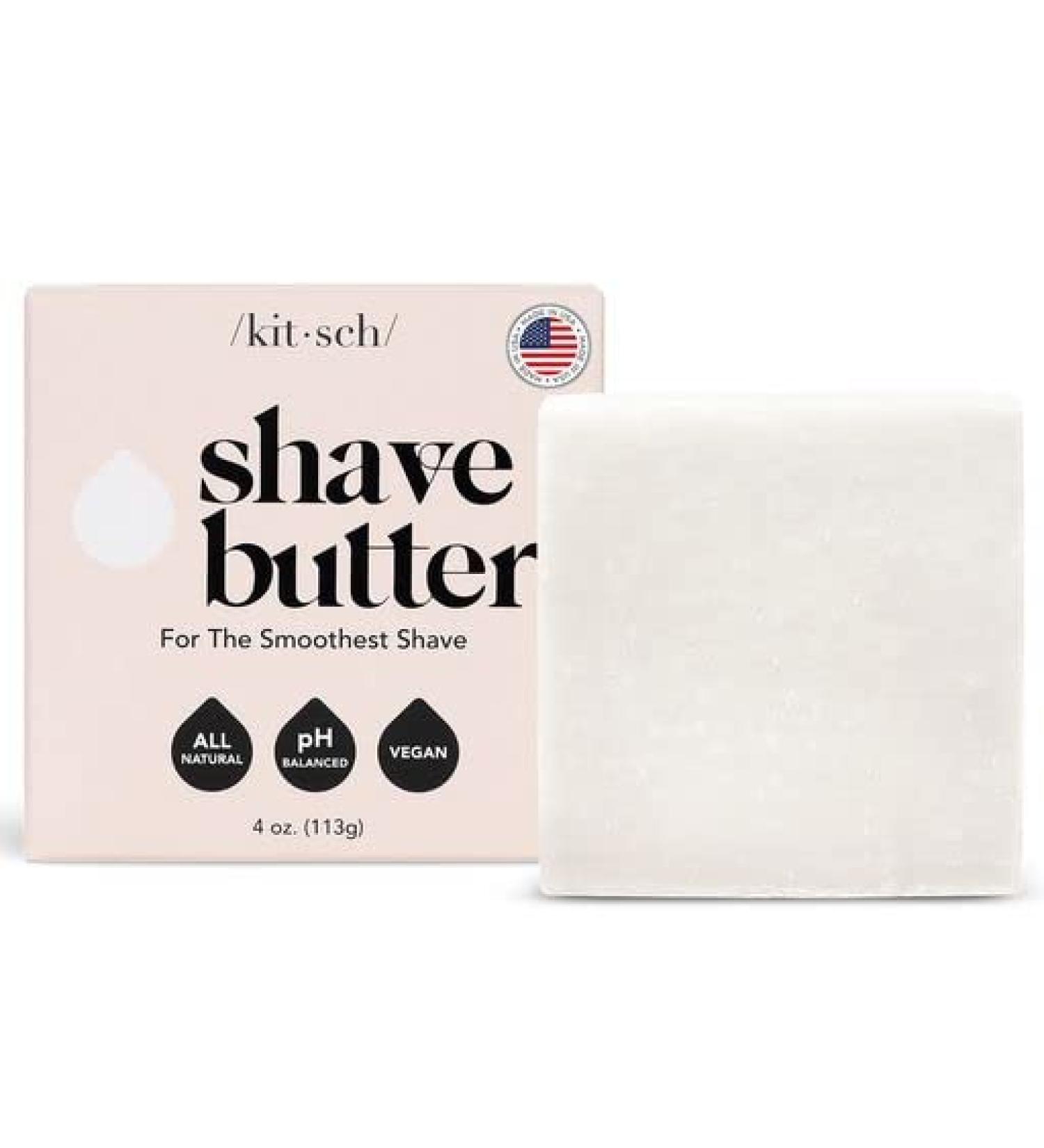 Kitsch Smooth Shave Butter - Hydrating & Nourishing for Sensitive Skin | 4 oz | Non Clog Formula | Women's Leg Shaving Butter - Buy Online on SooperMarket.com