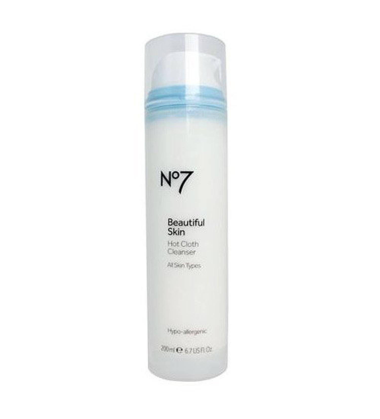 No7 Boots Beautiful Skin Hot Cloth Cleanser 200ml + Cloth by No7