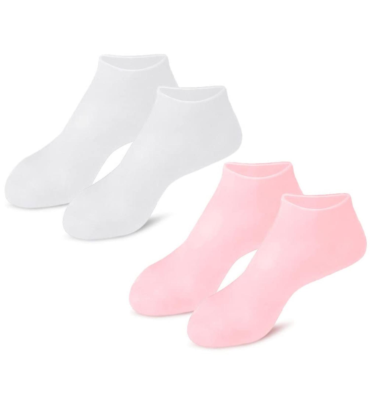 minkissy 2 Pairs Exfoliating Moisturizing Socks Moisturizing Foot Masks Cuticles Socks Features Socks for Women Lotion Socks Moisturizing Socks for Foot Care Spa Sebs Girl Foot Socks - Buy Online on SooperMarket.com