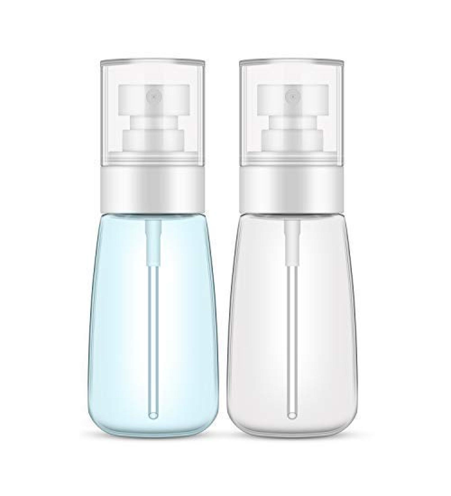 YAMYONE 2Pcs 60ml Fine Mist Spray Bottle Set for Travel - Refillable Containers for Essential Oils, Perfume, Toners - Perfect for Hair & Makeup On-The-Go - Buy Online on SooperMarket.com