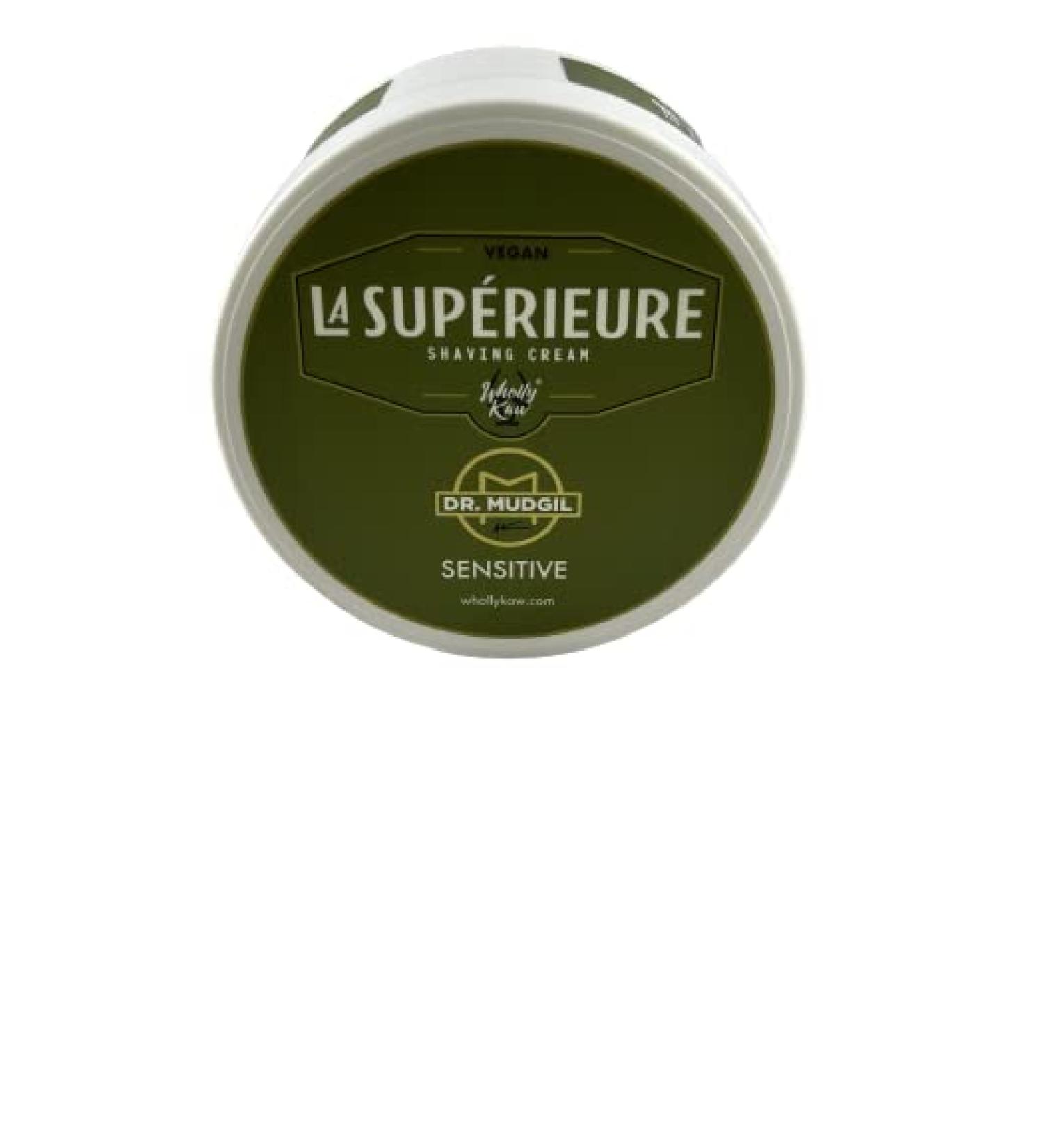Dr Mudgil Sensitive Unscented Shave Cream - Dermatologist Approved. Vegan Beta Carotene Antioxidants. Not tested on animals No Animal Ingredients. 5.29 oz or 150 grams