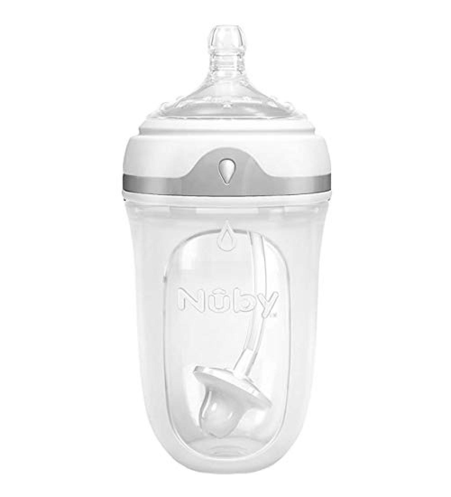 Nuby Comfort 360 Silicone Bottle - 8 Ounce, BPA-Free and Anti-Colic - Buy Online on SooperMarket.com