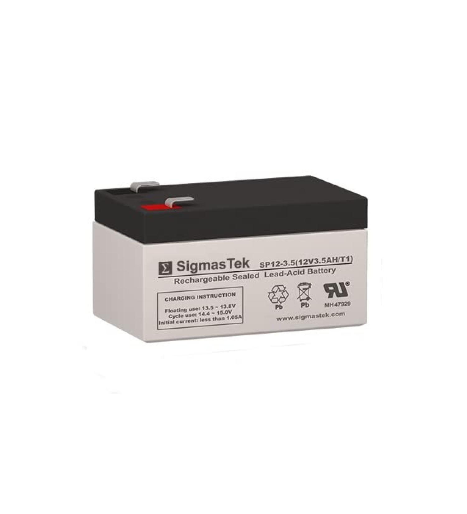 Phantom Power BT-12V-3A-B 12 Volt 3.5 AmpH SLA Replacement Battery with F1 Terminal