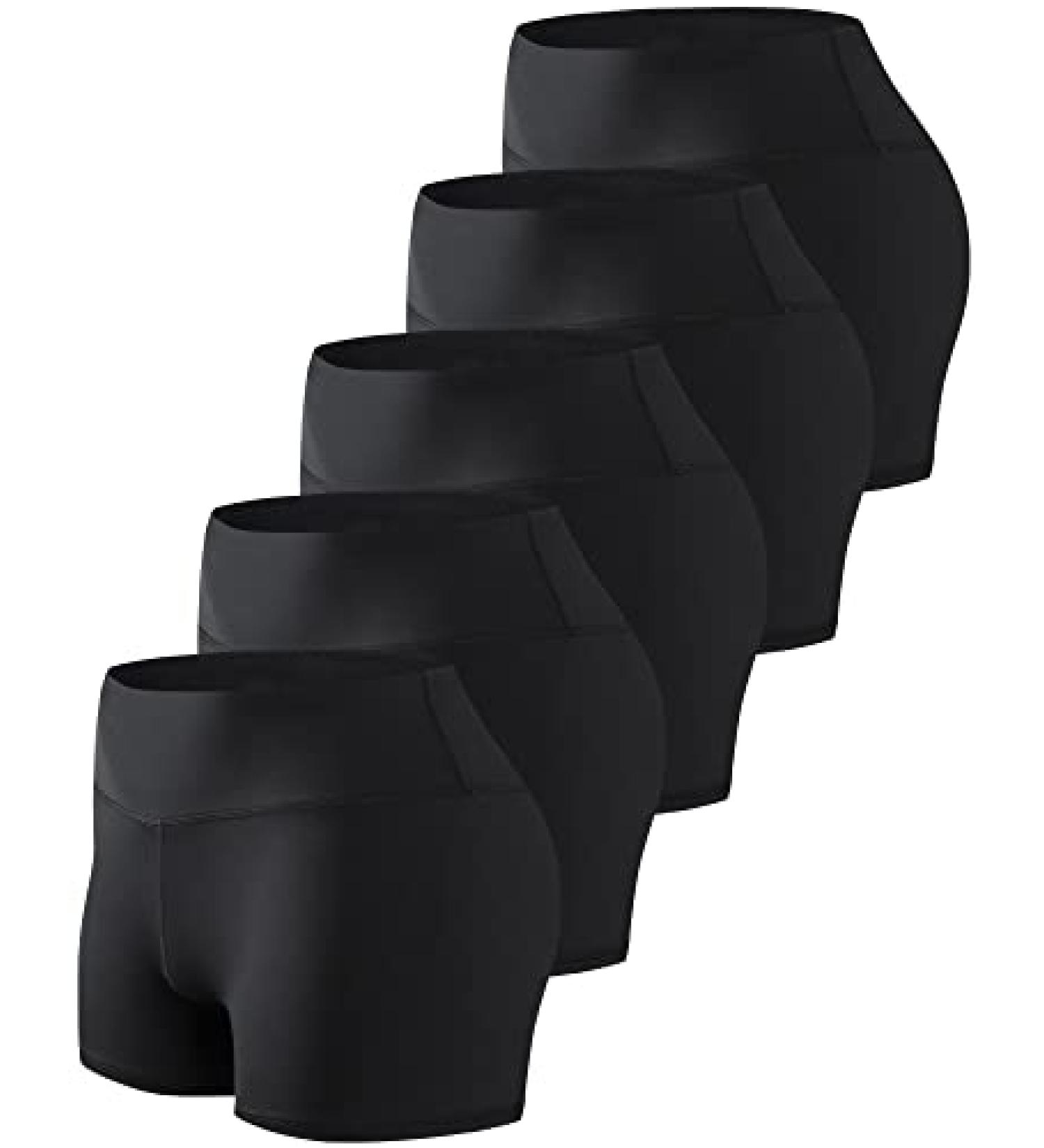 TelaLeo 5 Pack Women's Volleyball Compression Shorts - High Waist Yoga Shorts (5Black, Medium) - Buy Online on SooperMarket.com