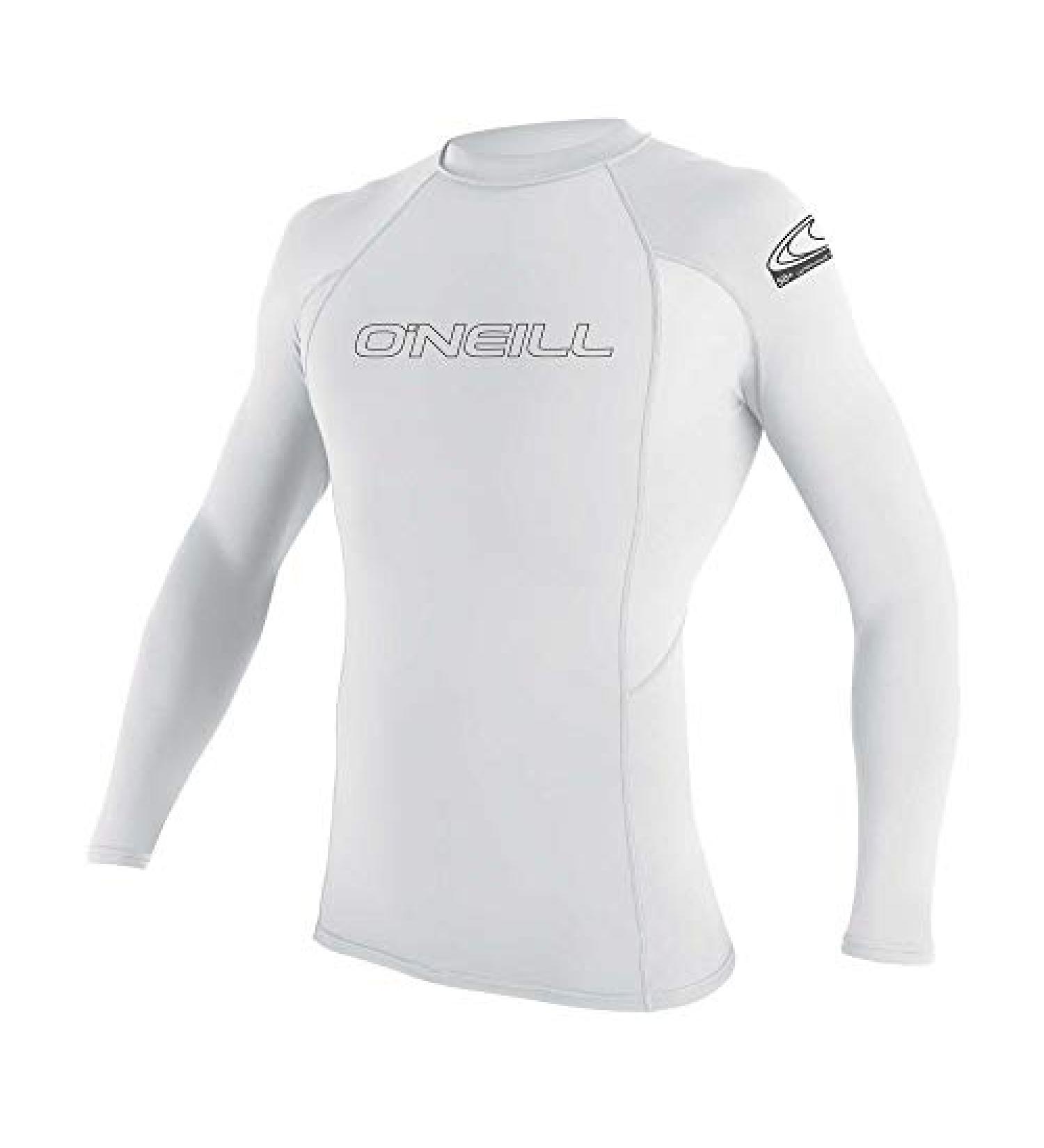 O'NEILL Men's Basic Skins 50+ L/S Rash Guard White - Size L | Sun Protective Apparel - Buy Online on SooperMarket.com
