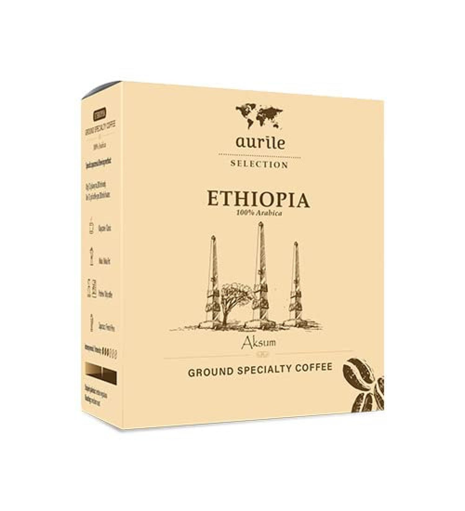 AURILE Ethiopia Ground Specialty Coffee 100% Arabica 125g