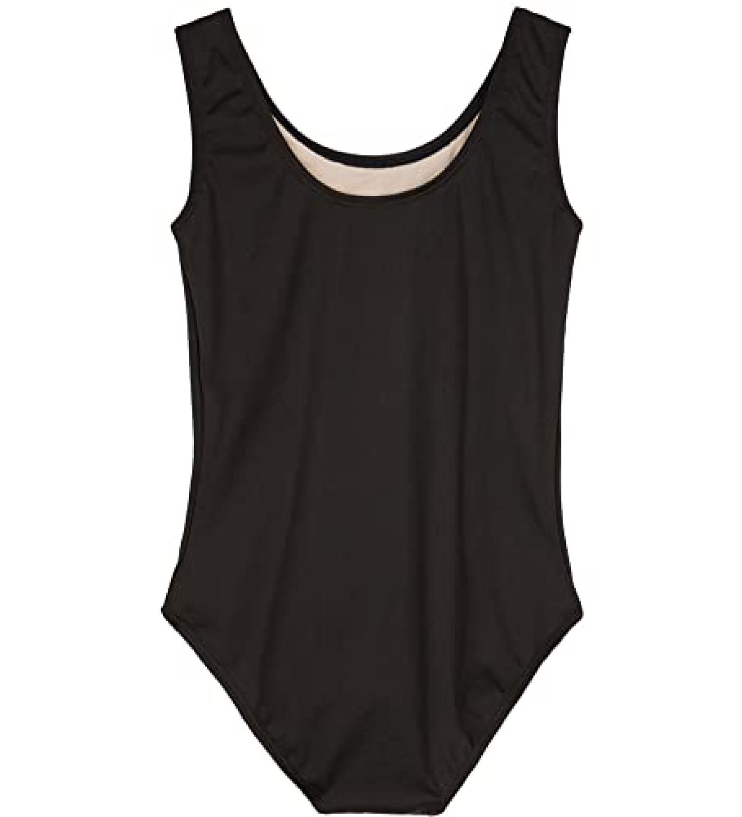 Danswan Girls Leotard Black Tank | Dance Ballet Gymnastics Bodysuit - 10-12 Years - Buy Online on SooperMarket.com