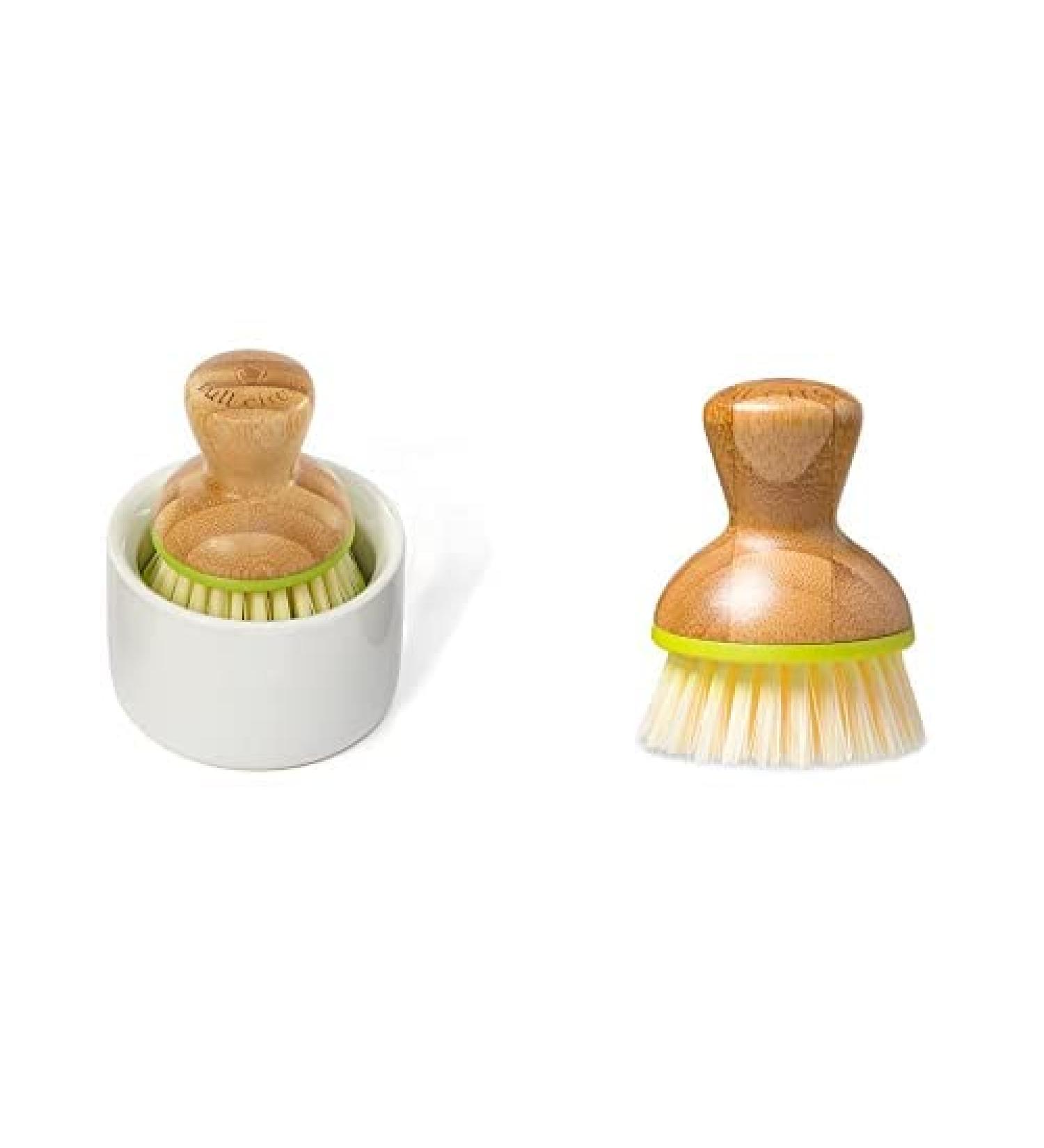Full Circle Bubble Up Dish Brush Set of 3 - Eco-Friendly Bamboo Handles, Green - Buy Online on SooperMarket.com