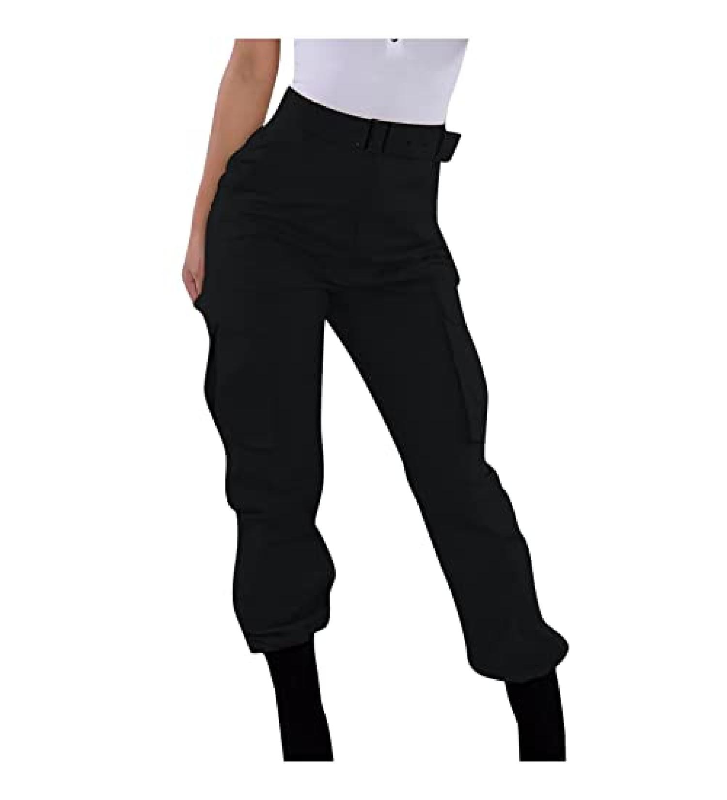 Women's Summer Hip Hop Baggy Sweatpants - High Waist Cargo Pants with Multiple Pockets | Black Joggers Trousers - Buy Online on SooperMarket.com