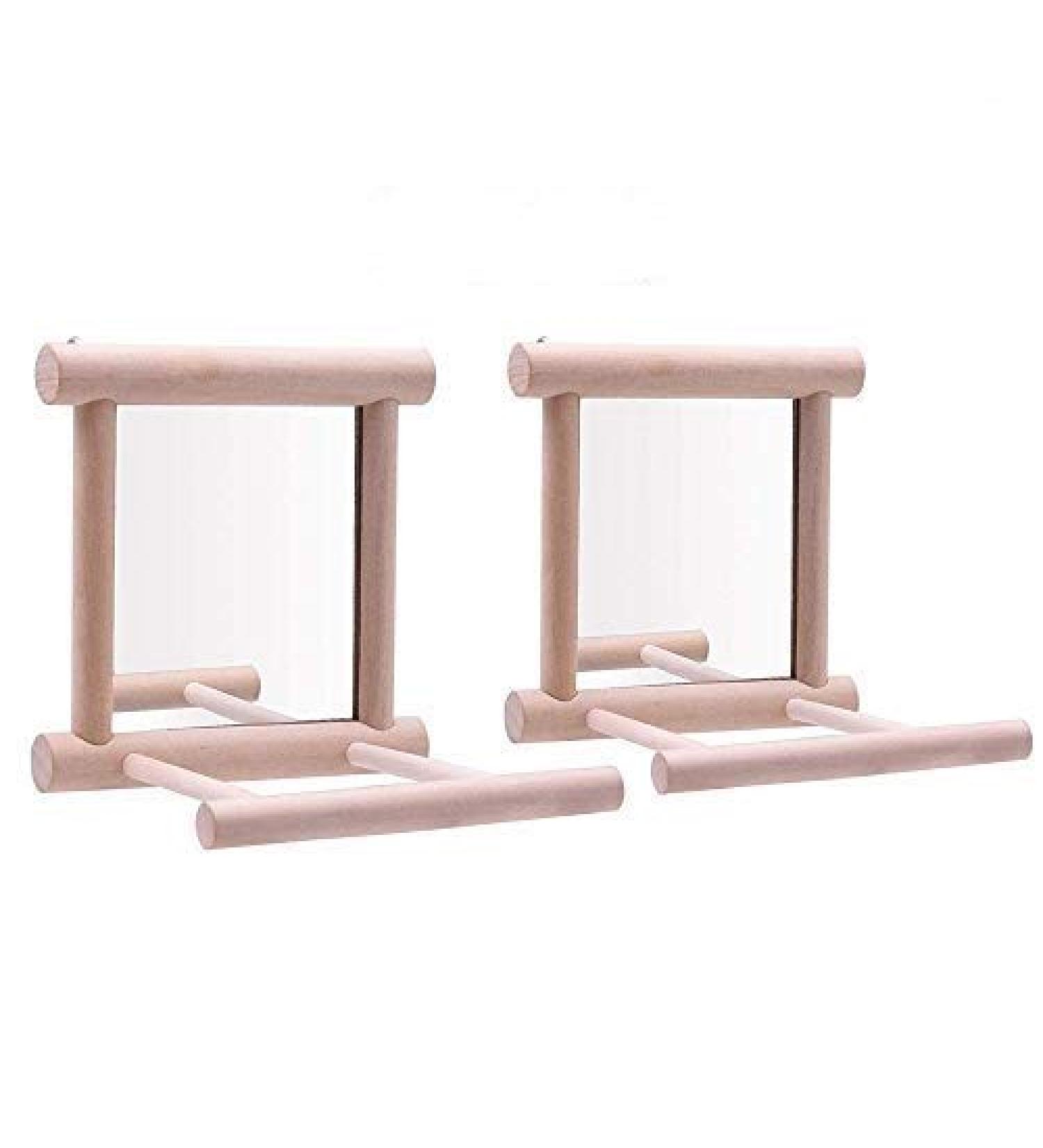 Hanging Bird Mirror Swing Toy - Interactive Play for Small Parrots & Birds - 2PCS - Buy Online on SooperMarket.com