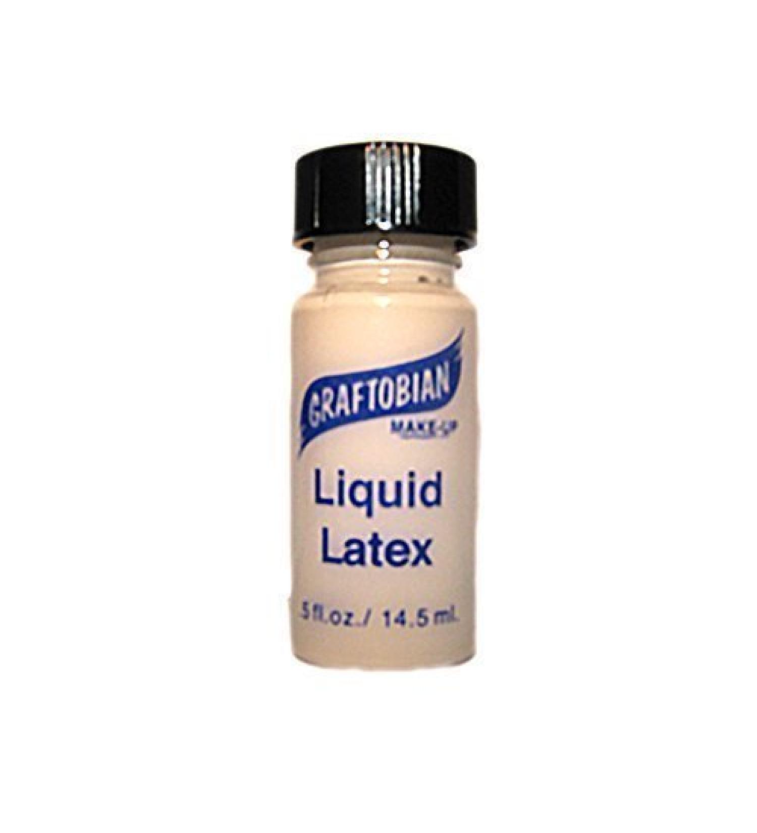 Graftobian Liquid Latex SFX Makeup - Professional Skin Safe Adhesive for Special Effects and Body FX For Theatrical Stage Cosplay and Halloween Makeup 0.5 ounce