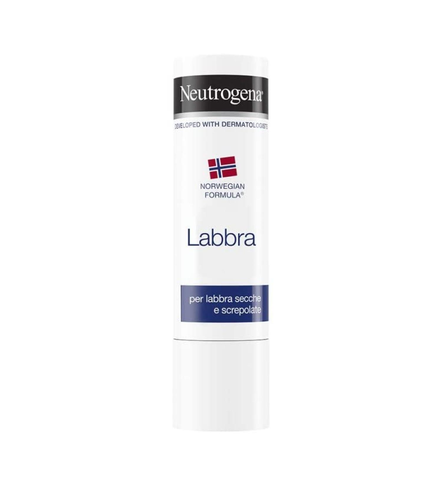 Neutrogena Norwegian Formula Lip Balm Stick Protective Lip Balm for Dry and Chapped Lips Moisturizing Cocoa Butter Enriched with Glycerin Concentrate Blister Free 4.8 g