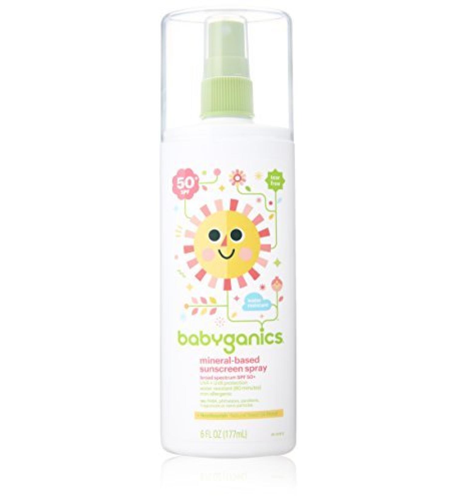 Babyganics SPF 50+ Mineral-Based Sunscreen Spray - Fragrance-Free 6.0 oz - Buy Online on SooperMarket.com