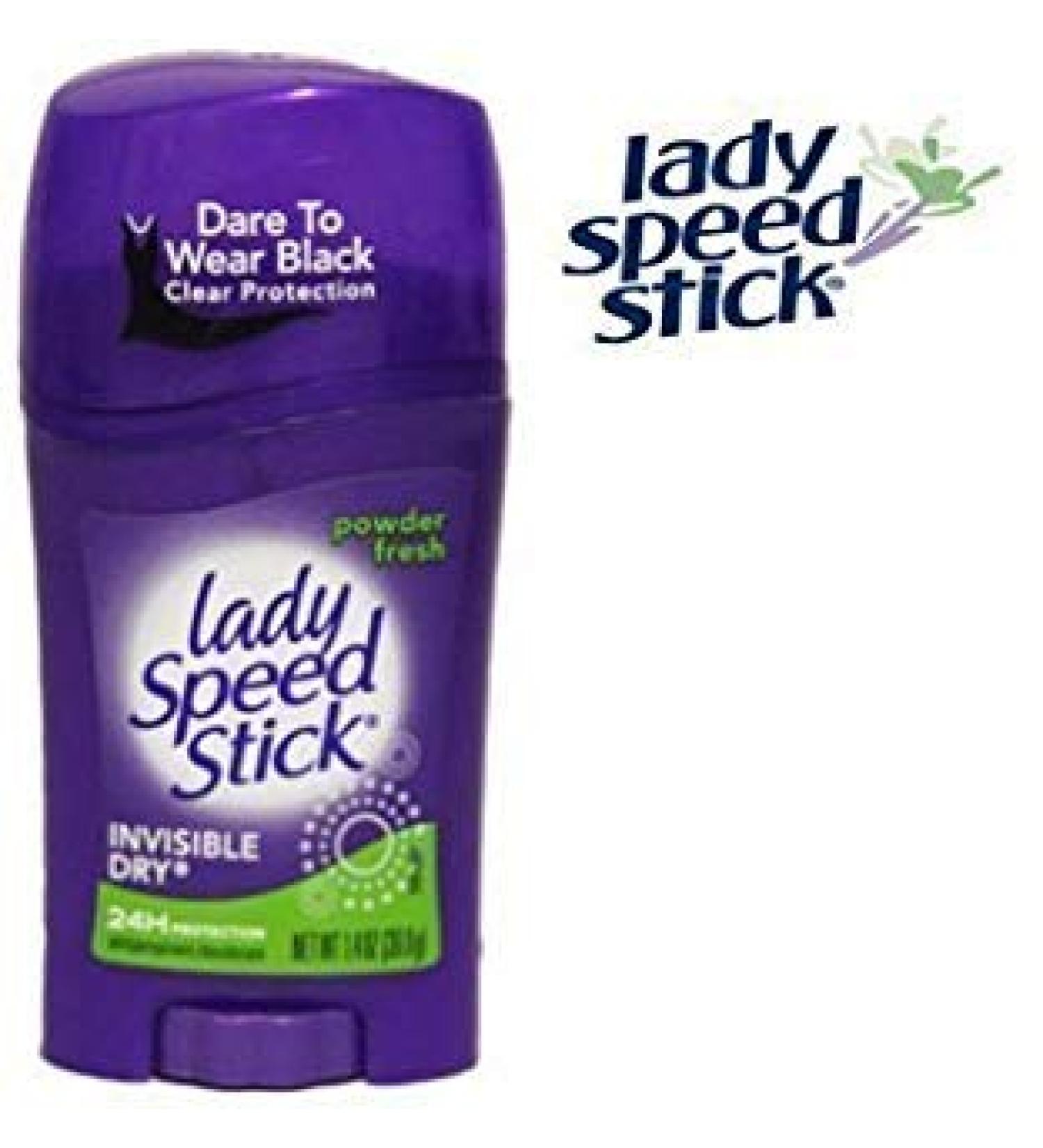Lady Speed Stick Invisible Dry Antiperspirant & Deodorant Stick Powder Fresh - 1.4 Oz/Pack 4 Pack by Lady Speed